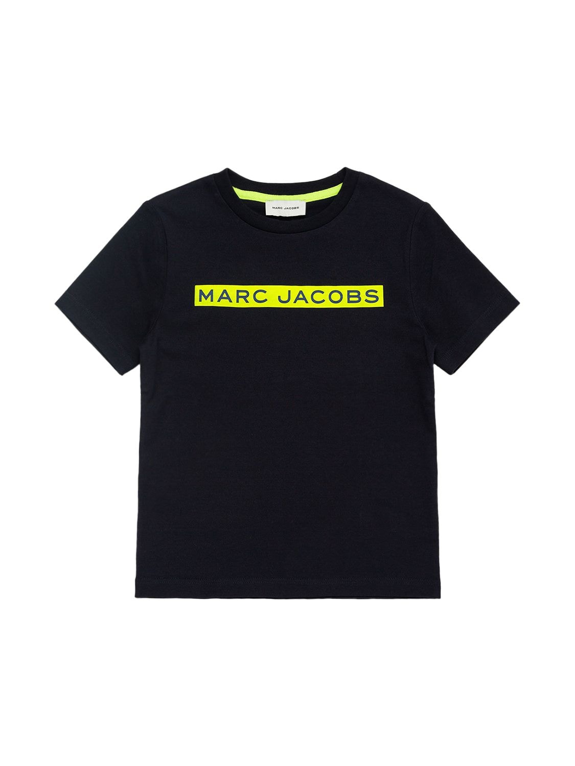 Marc Jacobs Kids' Logo Cotton T-shirt In Navy