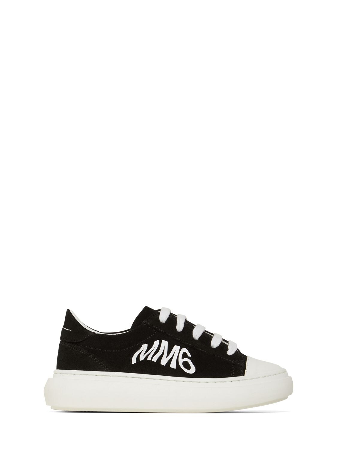 Sneakers À Lacets En Cuir Imprimé Logo