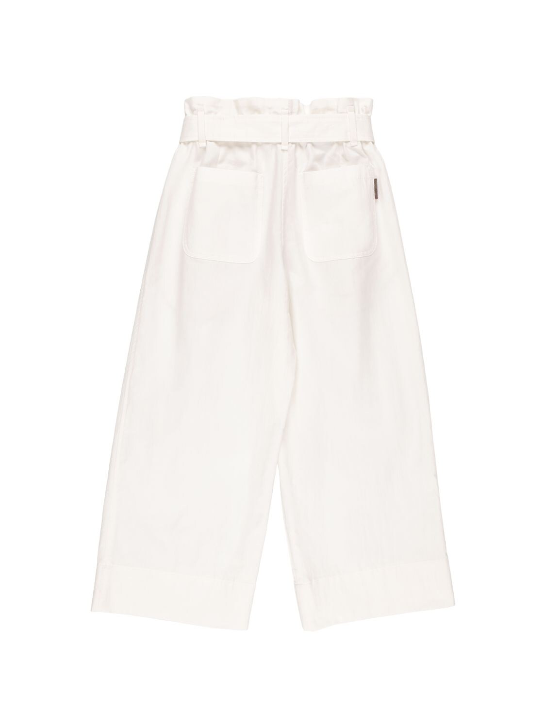 Brunello Cucinelli Paper-bag Waist Trousers In White