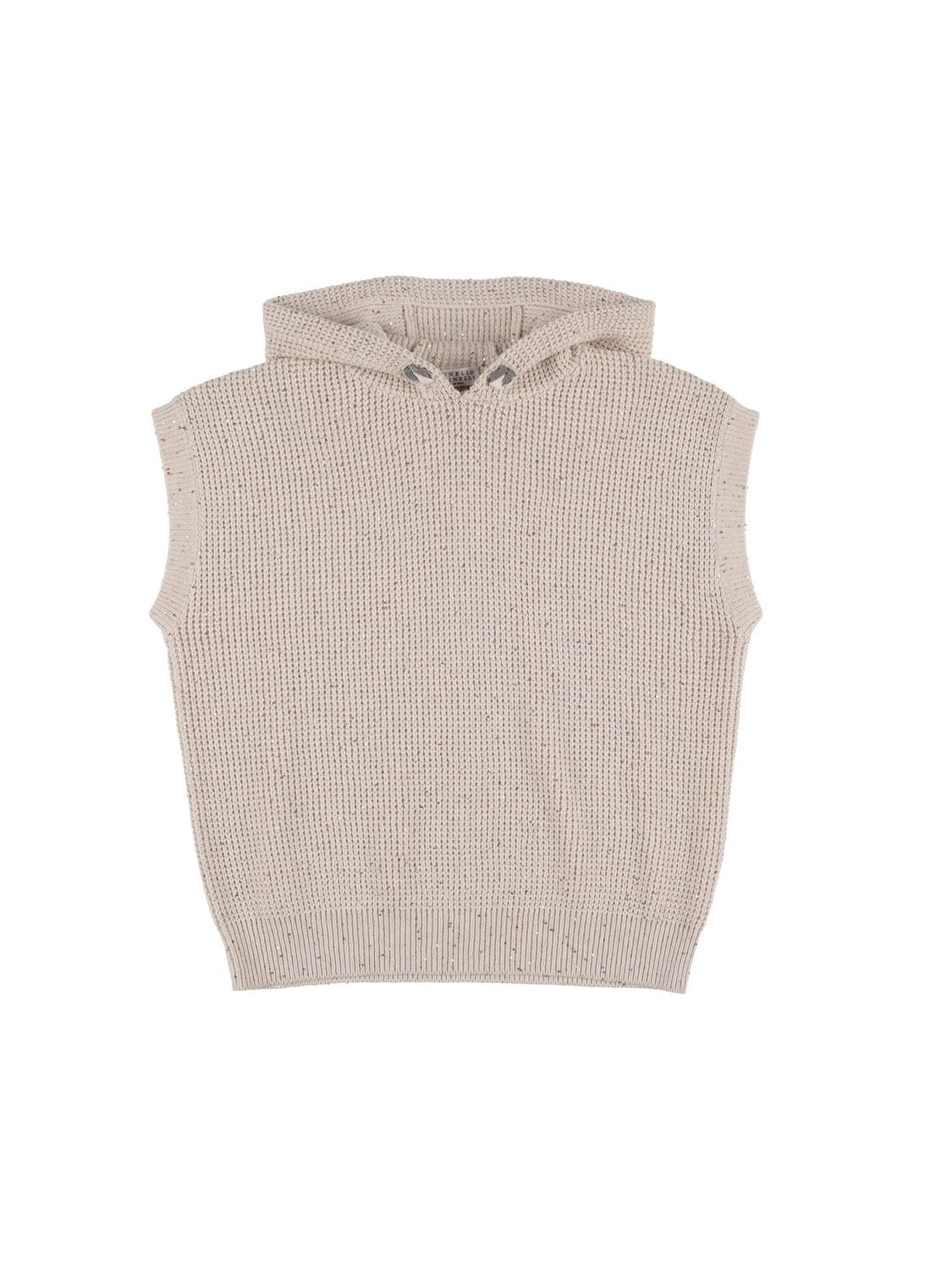 Mesh Stitch Cotton Sweater – KIDS-GIRLS > CLOTHING > SWEATSHIRTS