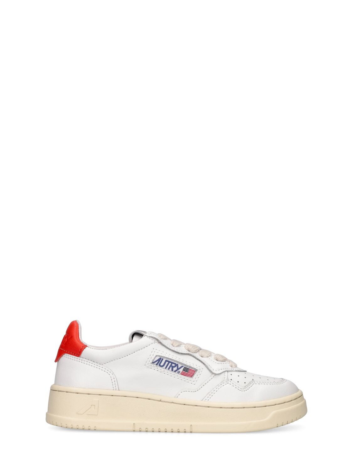 Autry Leather Lace-up Sneakers In White