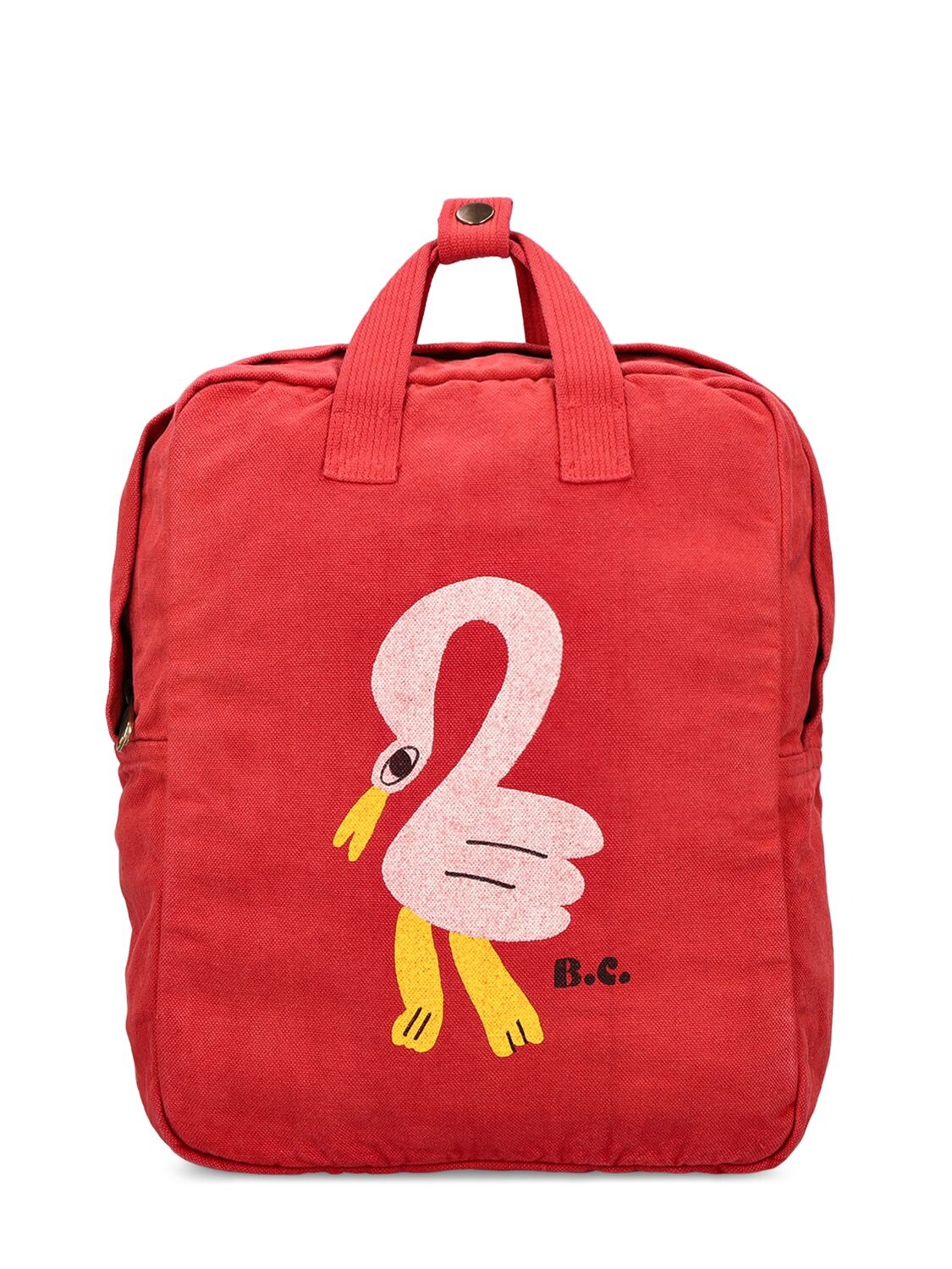 BOBO CHOSES RUBBER PRINT COTTON CANVAS BACKPACK
