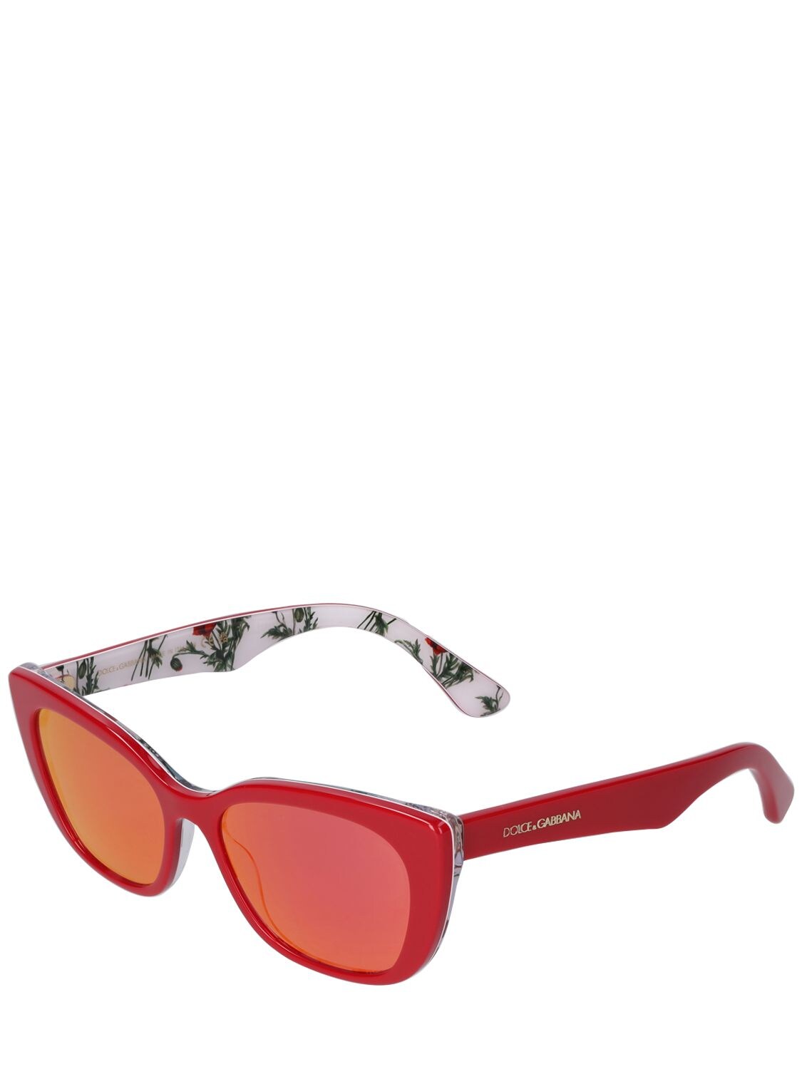 Shop Dolce & Gabbana Butterfly Acetate Sunglasses In Red