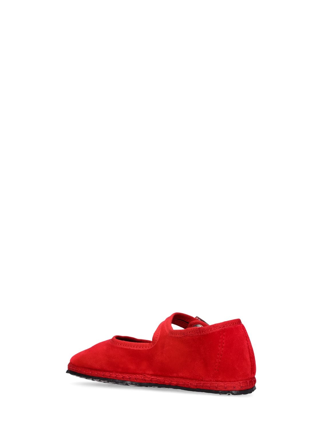 Shop Vibi Venezia Cotton Velvet Mary Jane Loafers In Red