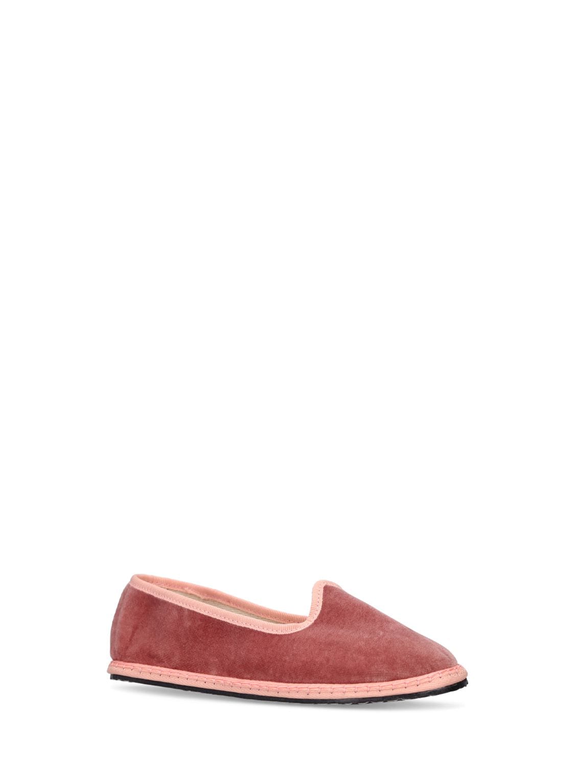 Shop Vibi Venezia Cotton Velvet Loafers In Dark Pink