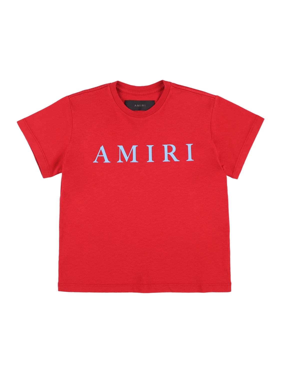 Amiri Kids' Logo Print Cotton Jersey T-shirt In Red