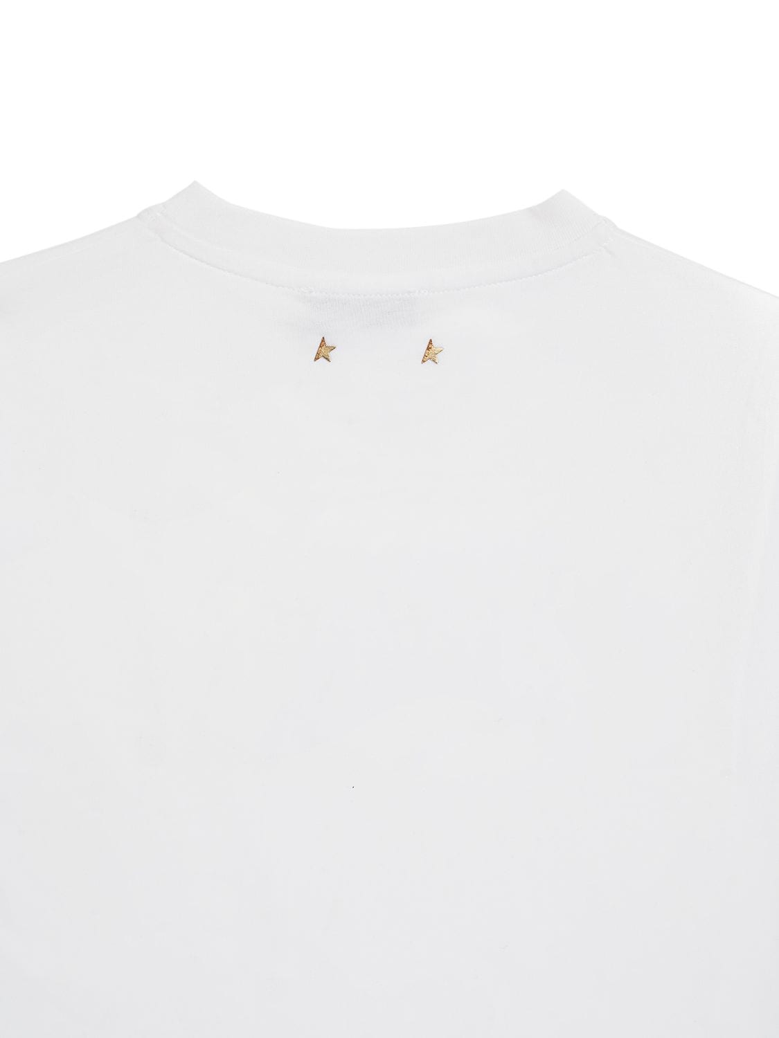 Shop Golden Goose Embellished Cotton Jersey T-shirt In White