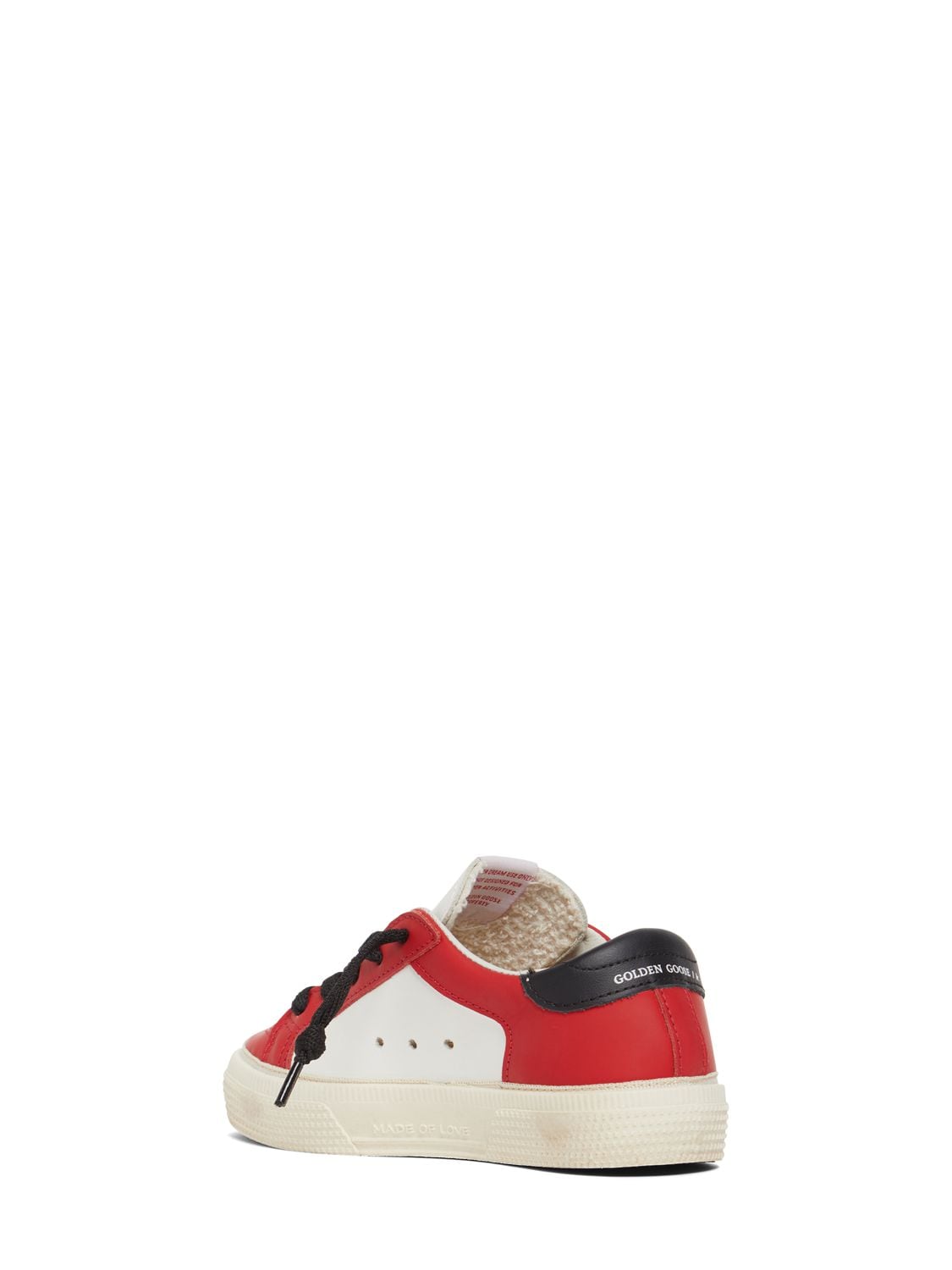 Shop Golden Goose May Leather Lace-up Sneakers In Multicolor