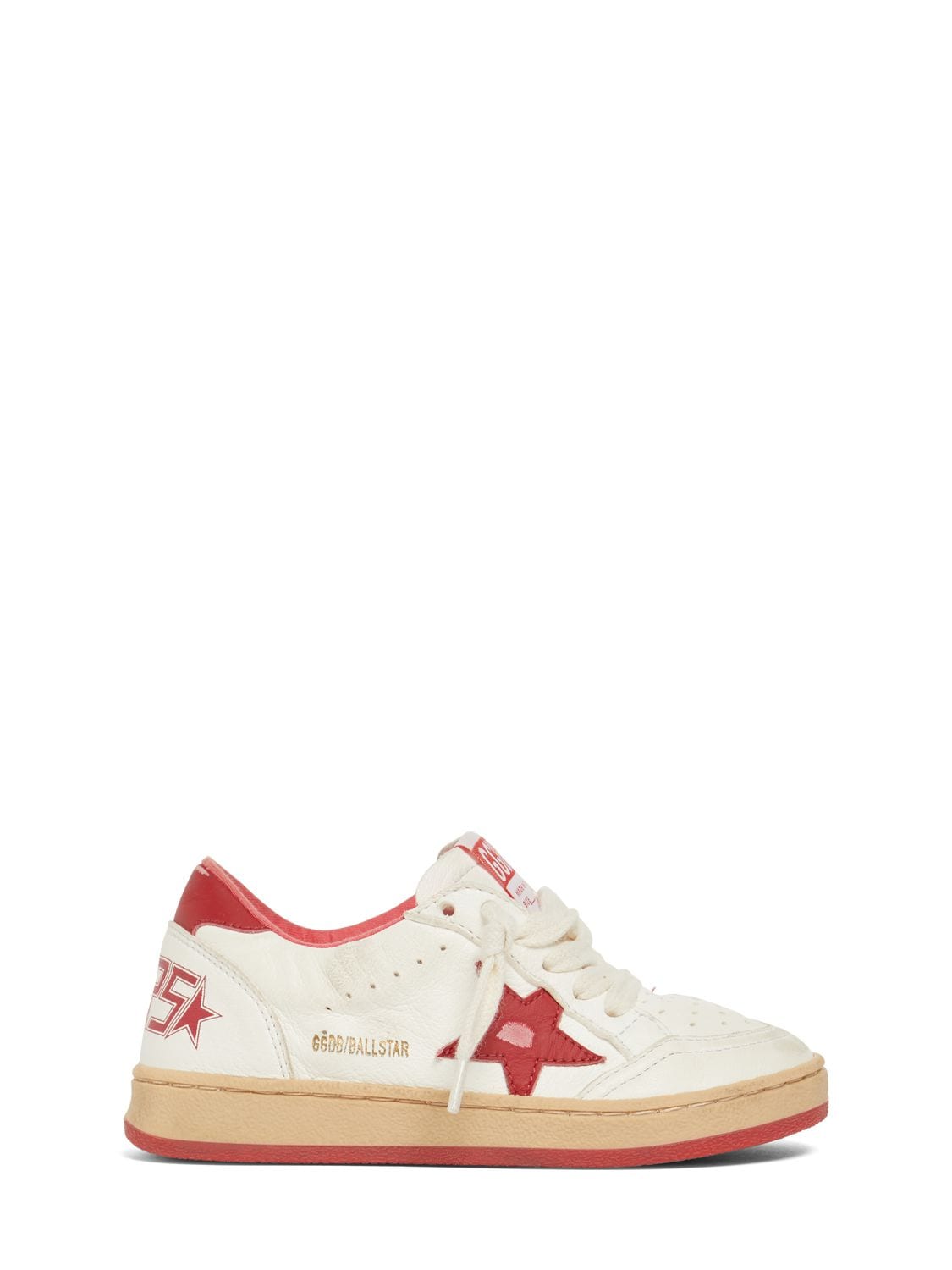 Golden Goose Kids' Ballstar Leather Lace-up Sneakers In 10350