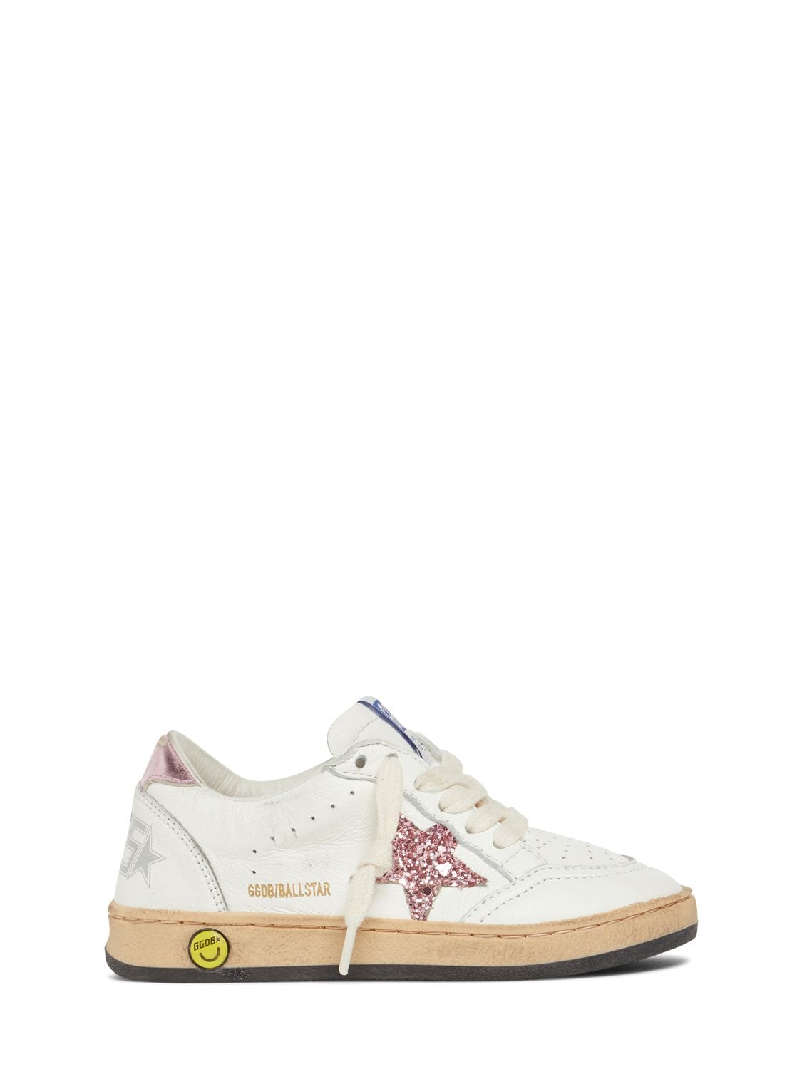 GOLDEN GOOSE BALLSTAR LEATHER LACE-UP SNEAKERS