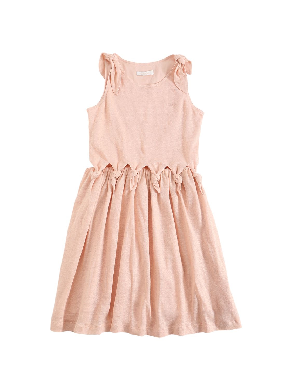 Logo Embroidery Linen Dress – KIDS-GIRLS > CLOTHING > DRESSES