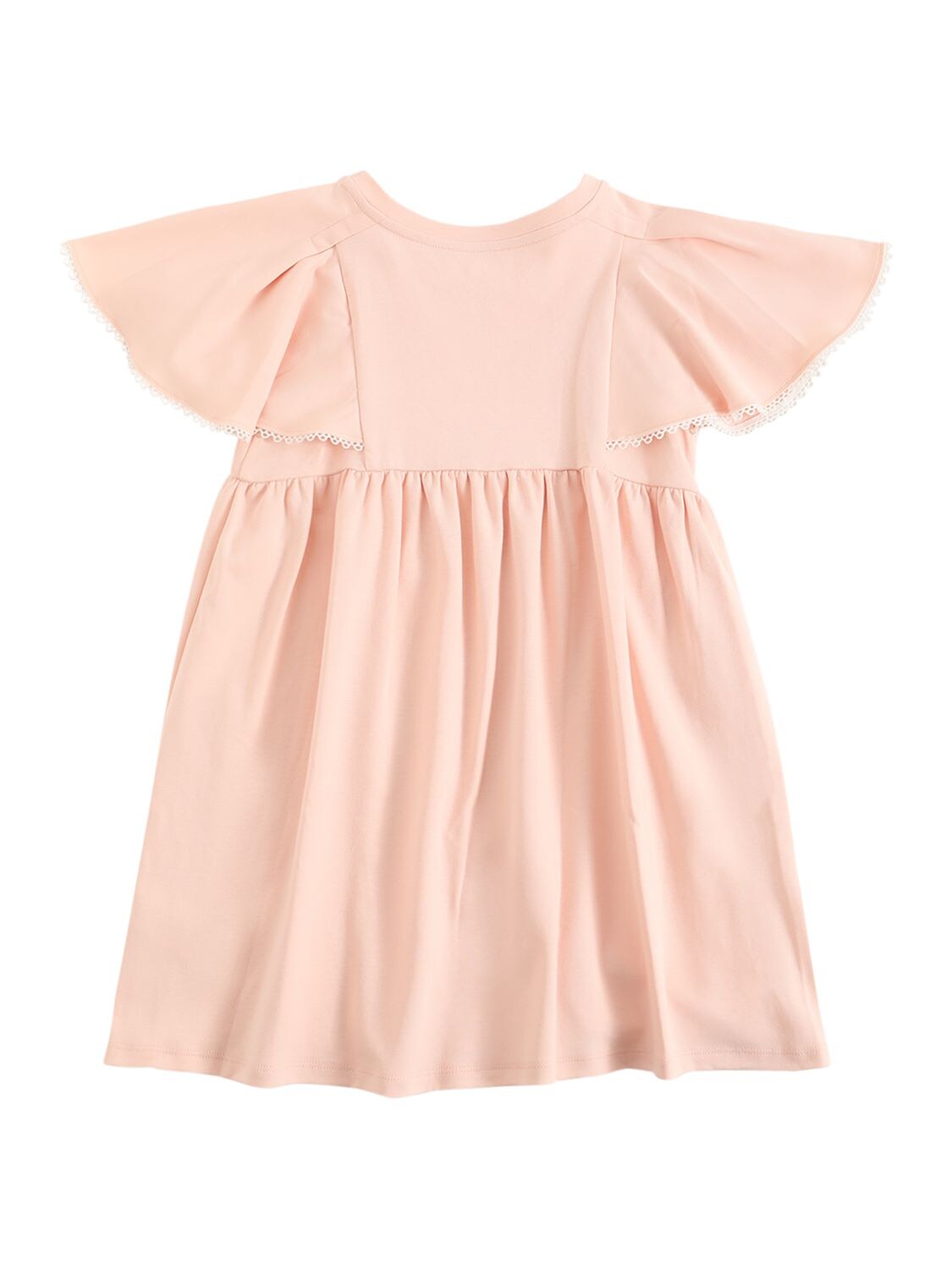 Chloé Kids' Logo Organic Cotton Interlock Dress In Pink | ModeSens