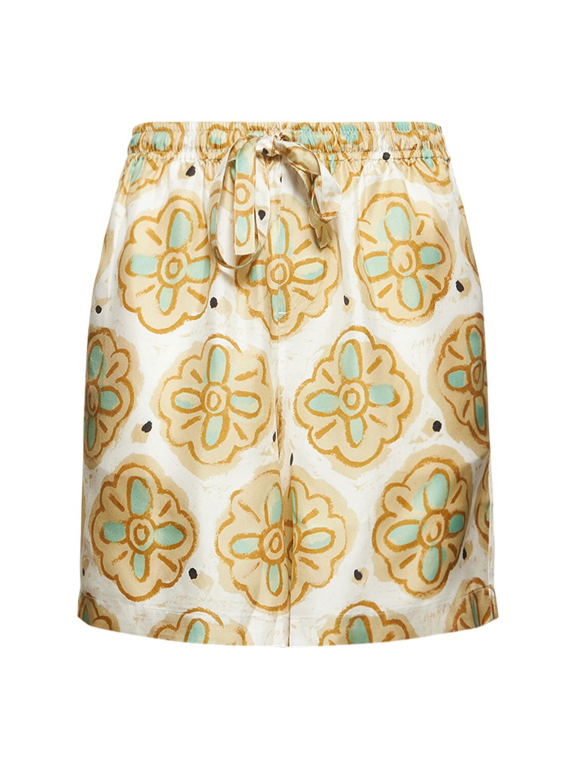 COMMAS PAINTED FLOWER TWILL SHORTS