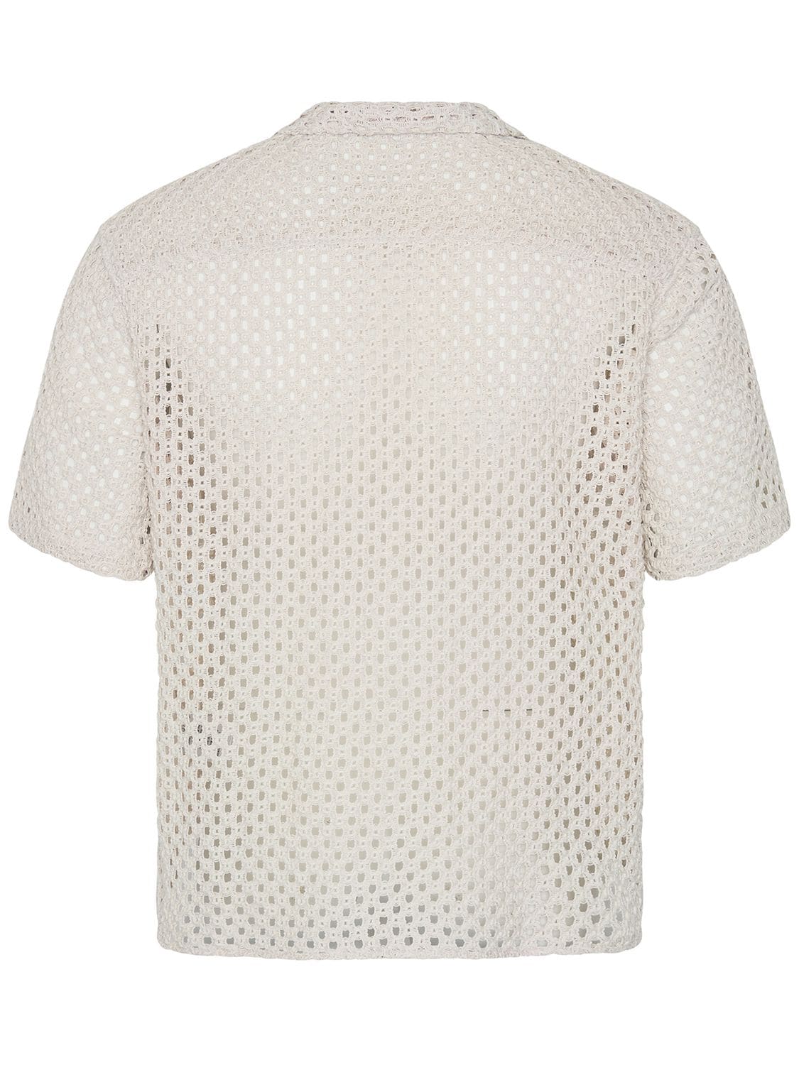 Shop Commas Short Sleeve Macramé Shirt In Beige