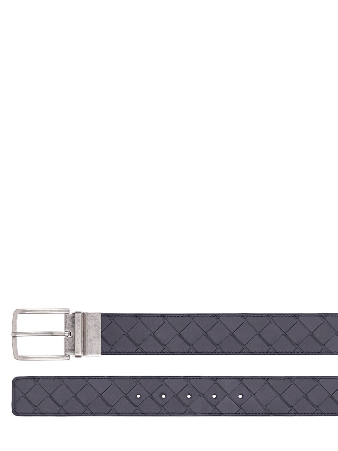 Shop Bottega Veneta 3.5cm Intrecciato Reversible Belt In Blue,red