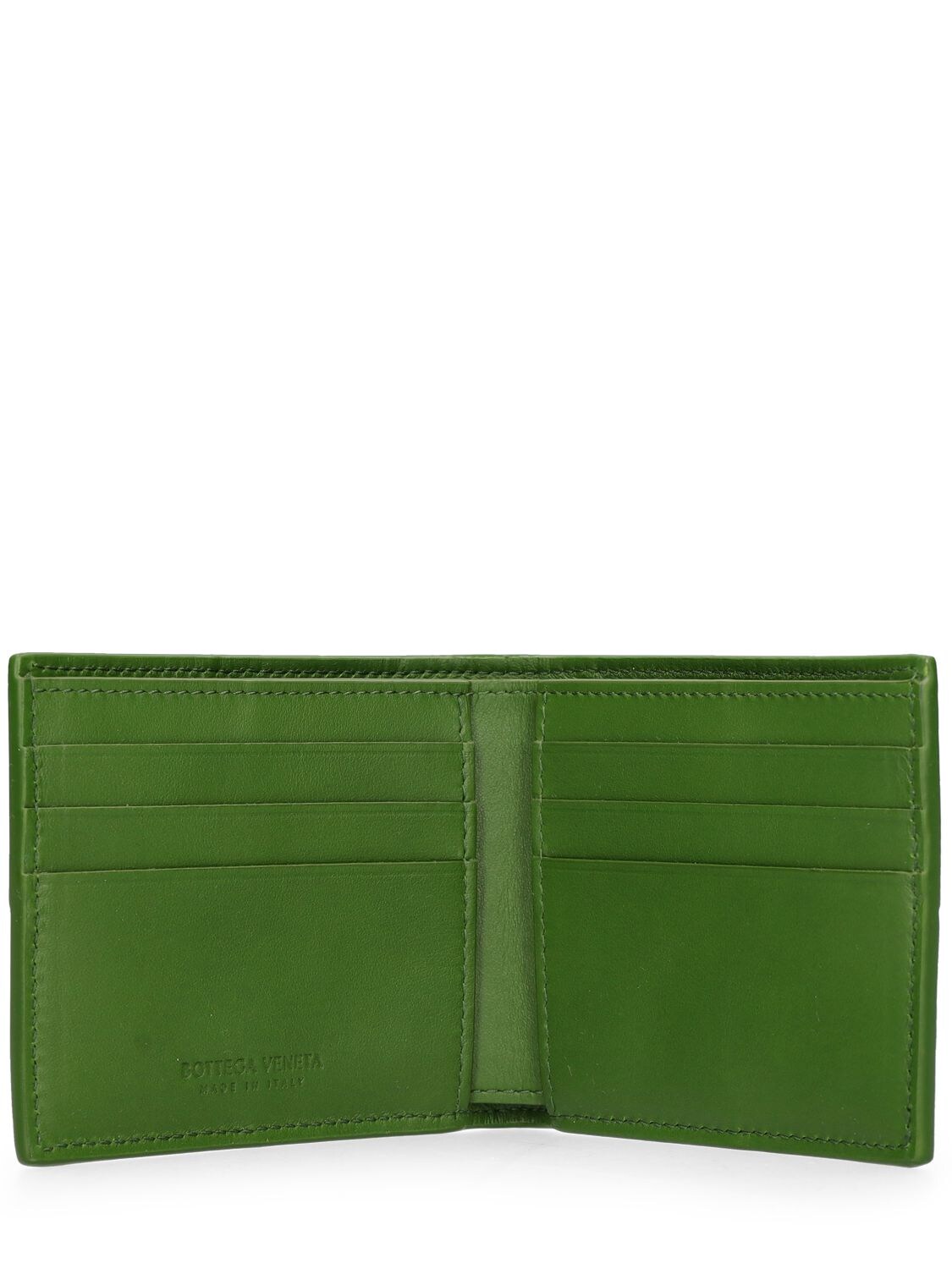 Shop Bottega Veneta Cassette Leather Bi-fold Wallet In Avocado