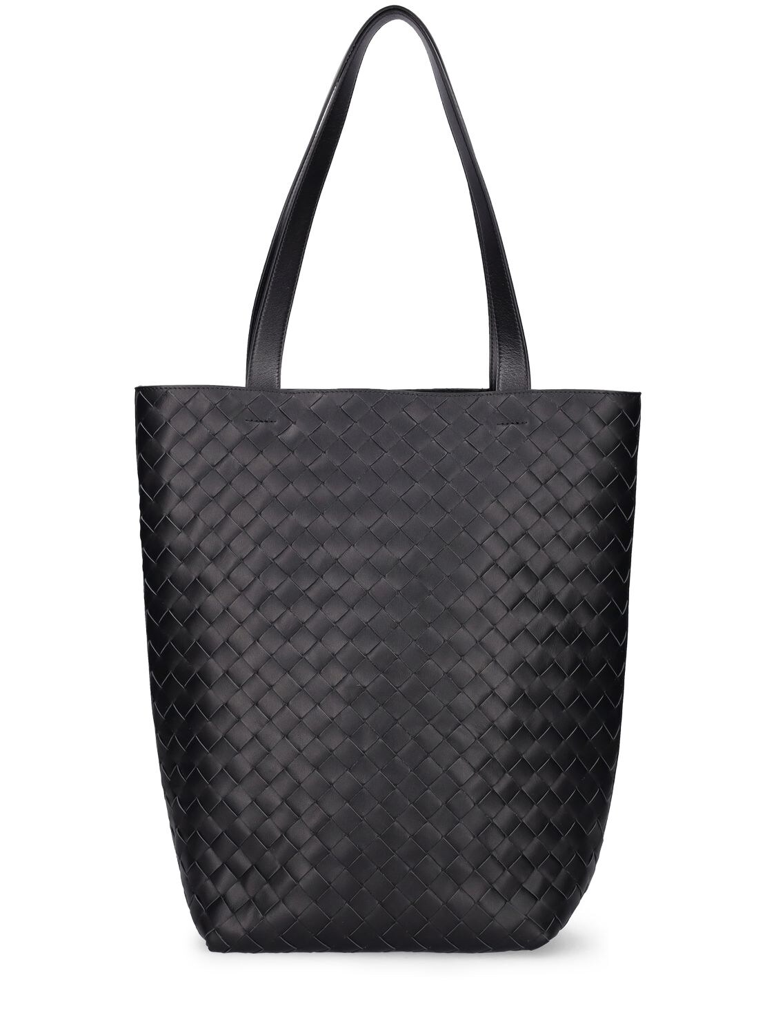 Shop Bottega Veneta Small Classic Intrecciato Tote Bag In Black