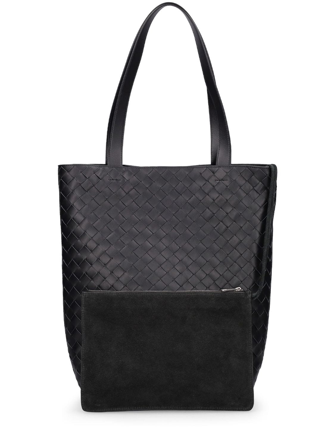 Shop Bottega Veneta Small Classic Intrecciato Tote Bag In Black