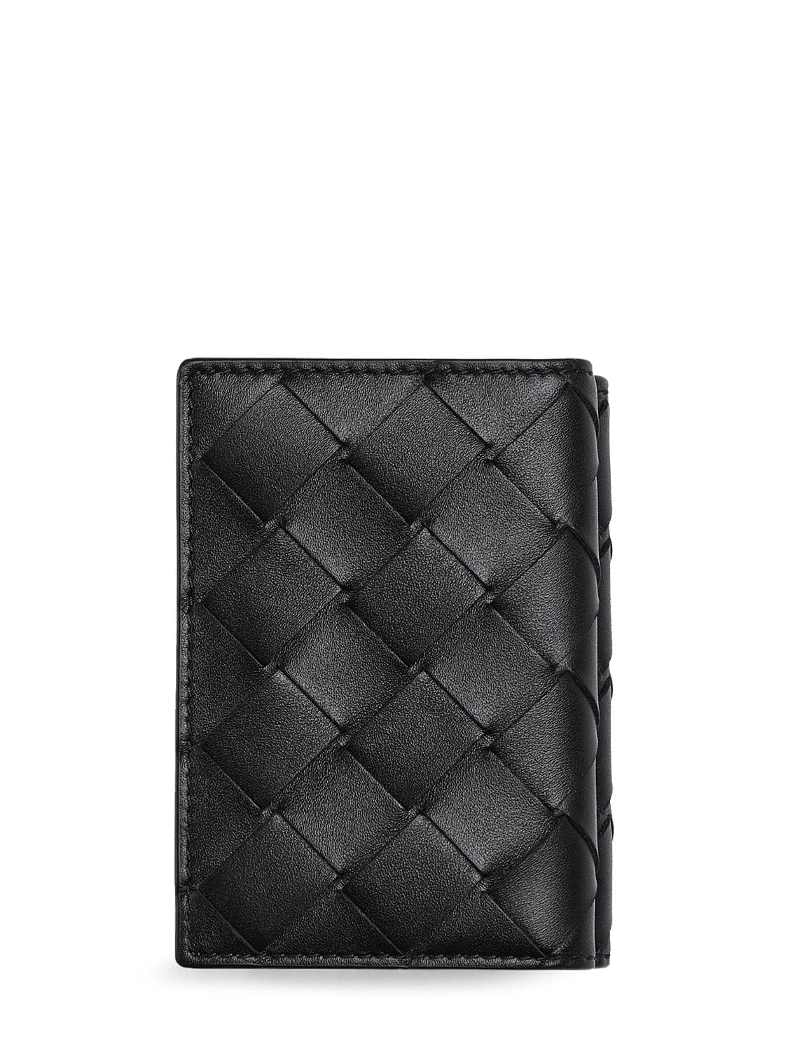 Bottega Veneta Tiny Tri-fold Wallet In Black