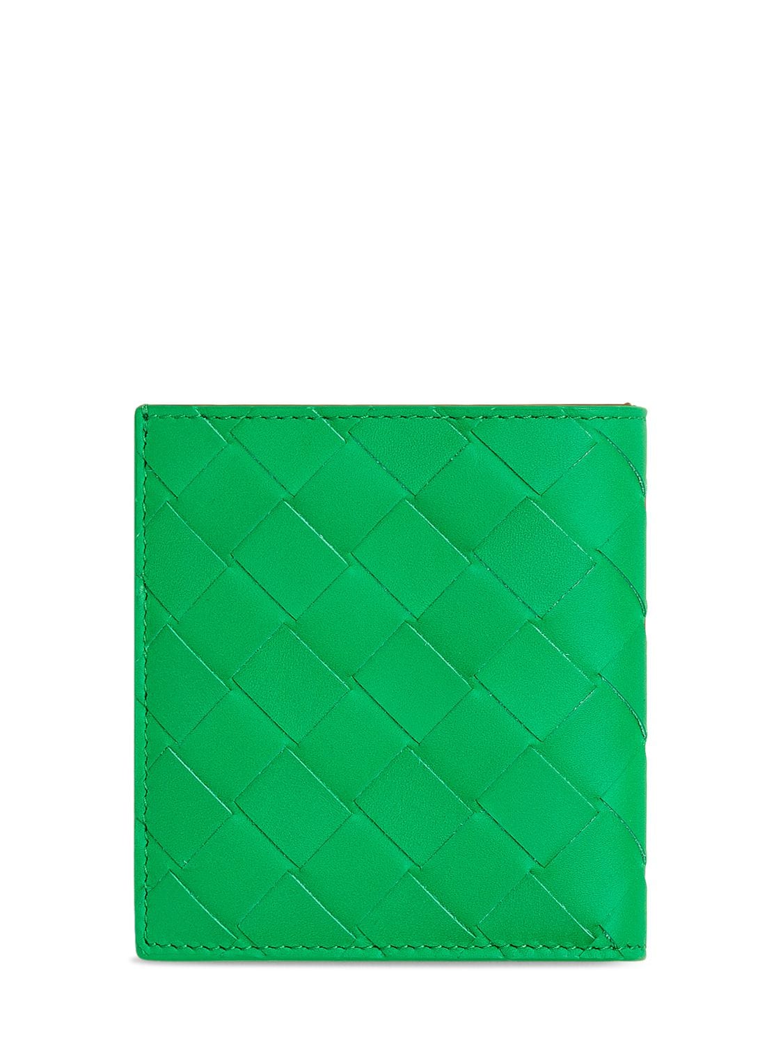 Shop Bottega Veneta Intrecciato Leather Slim Bi-fold Wallet In Parakeet