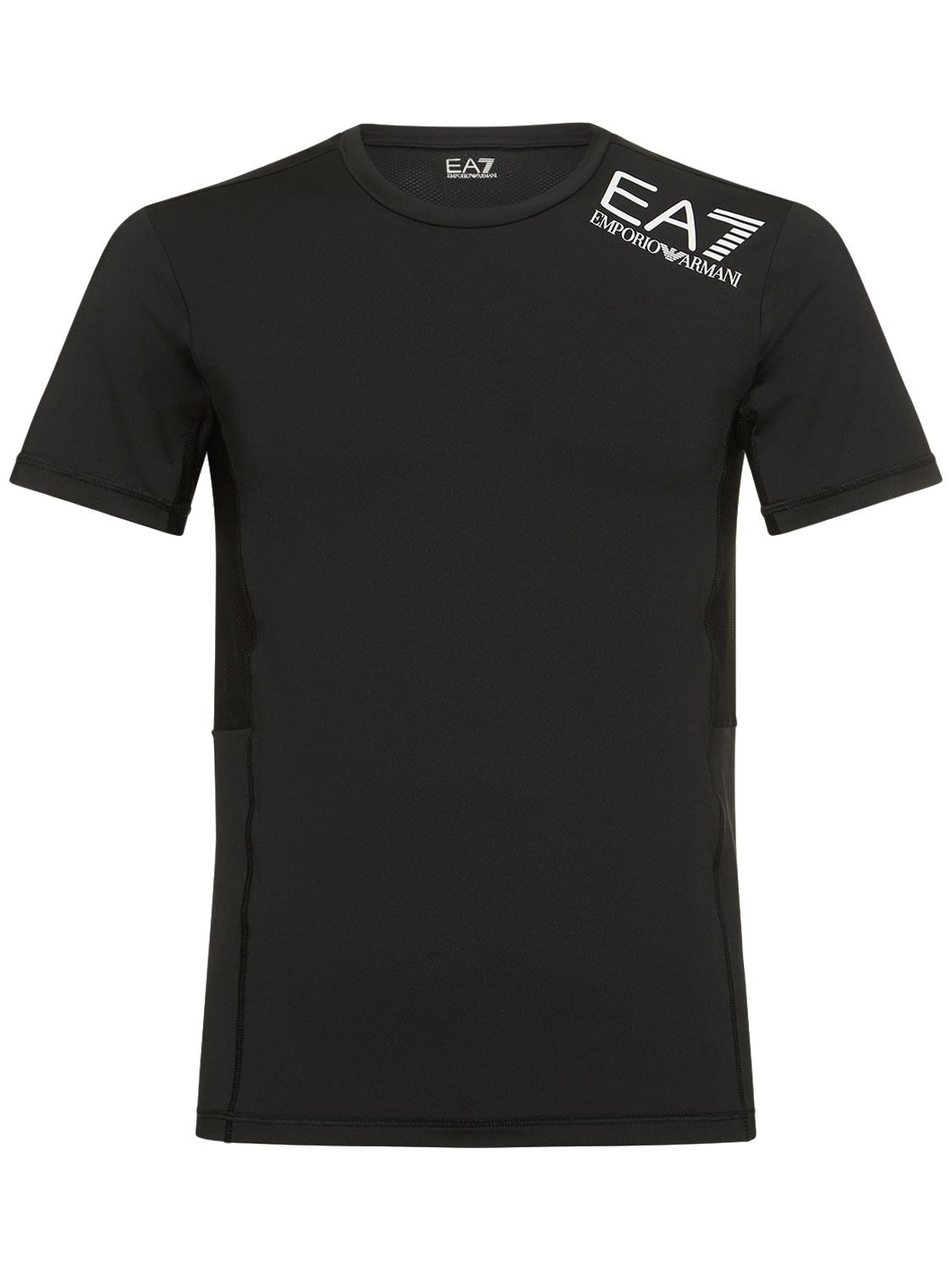 Ea7 Vigor7 Tech Jersey Slim T-shirt In Black,white