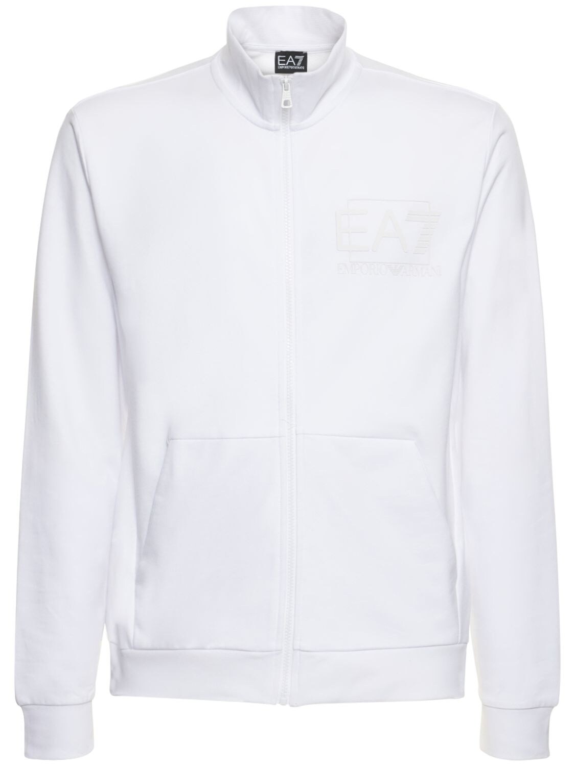 EA7 EMPORIO ARMANI Visibility Cotton Zip-up Sweatshirt