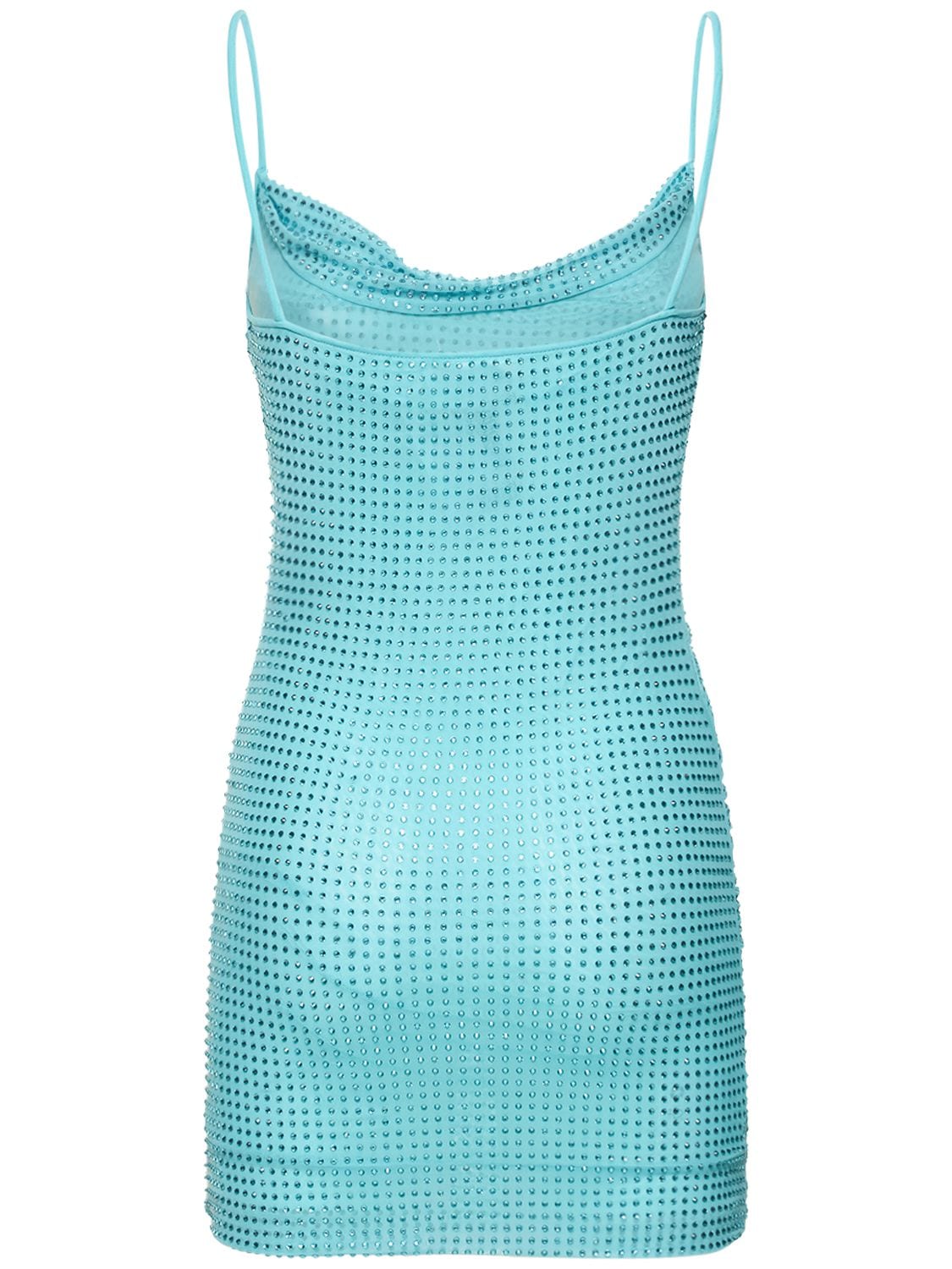Self-portrait Crystal-embellished Minidress In Blue