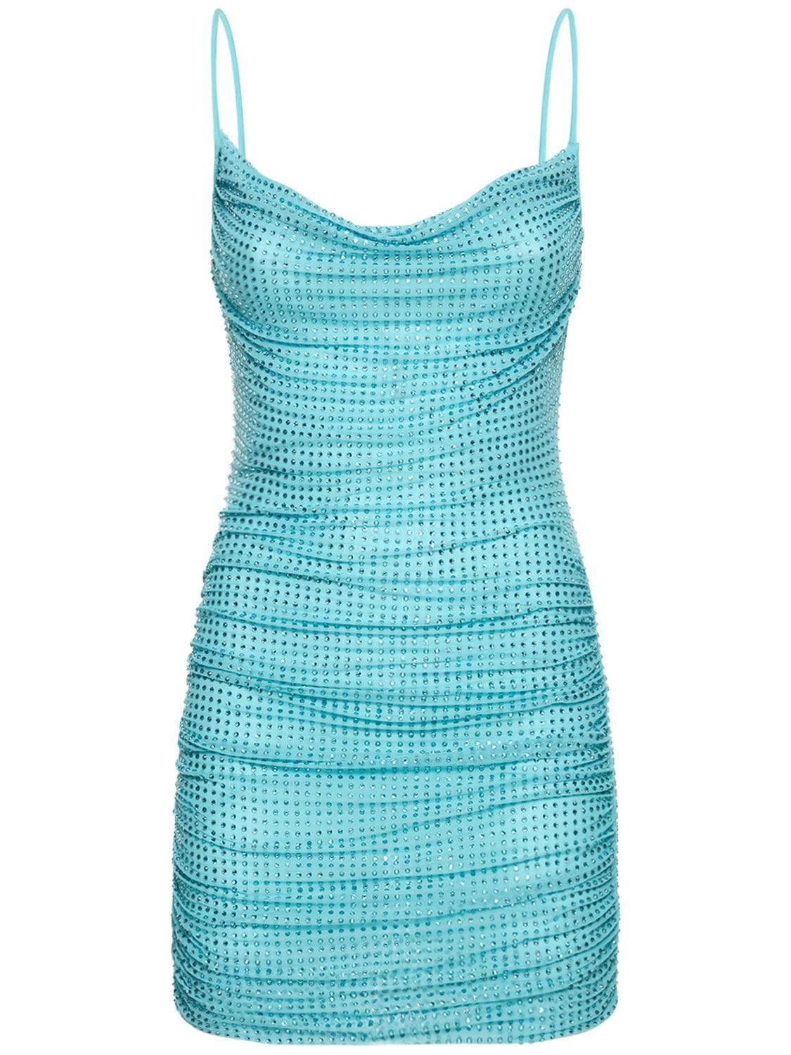 Self-portrait Crystal-embellished Minidress In Blue