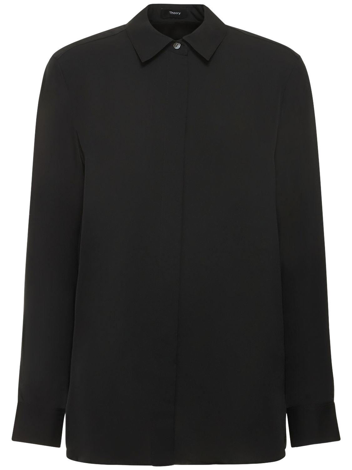 Theory Klassisches Herrenhemd Aus Seide In Black