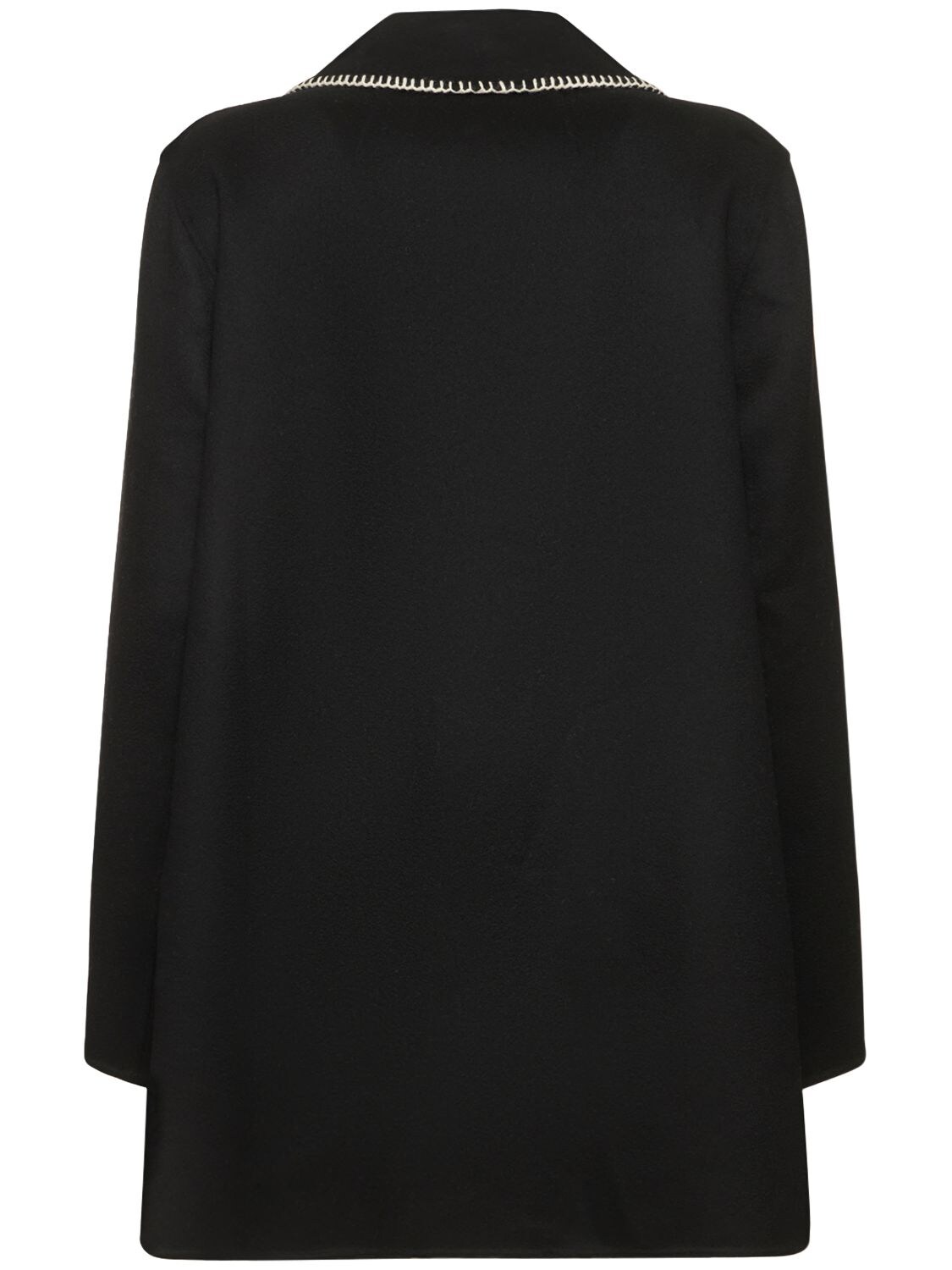 Theory Stitched Open-front Coat In Black