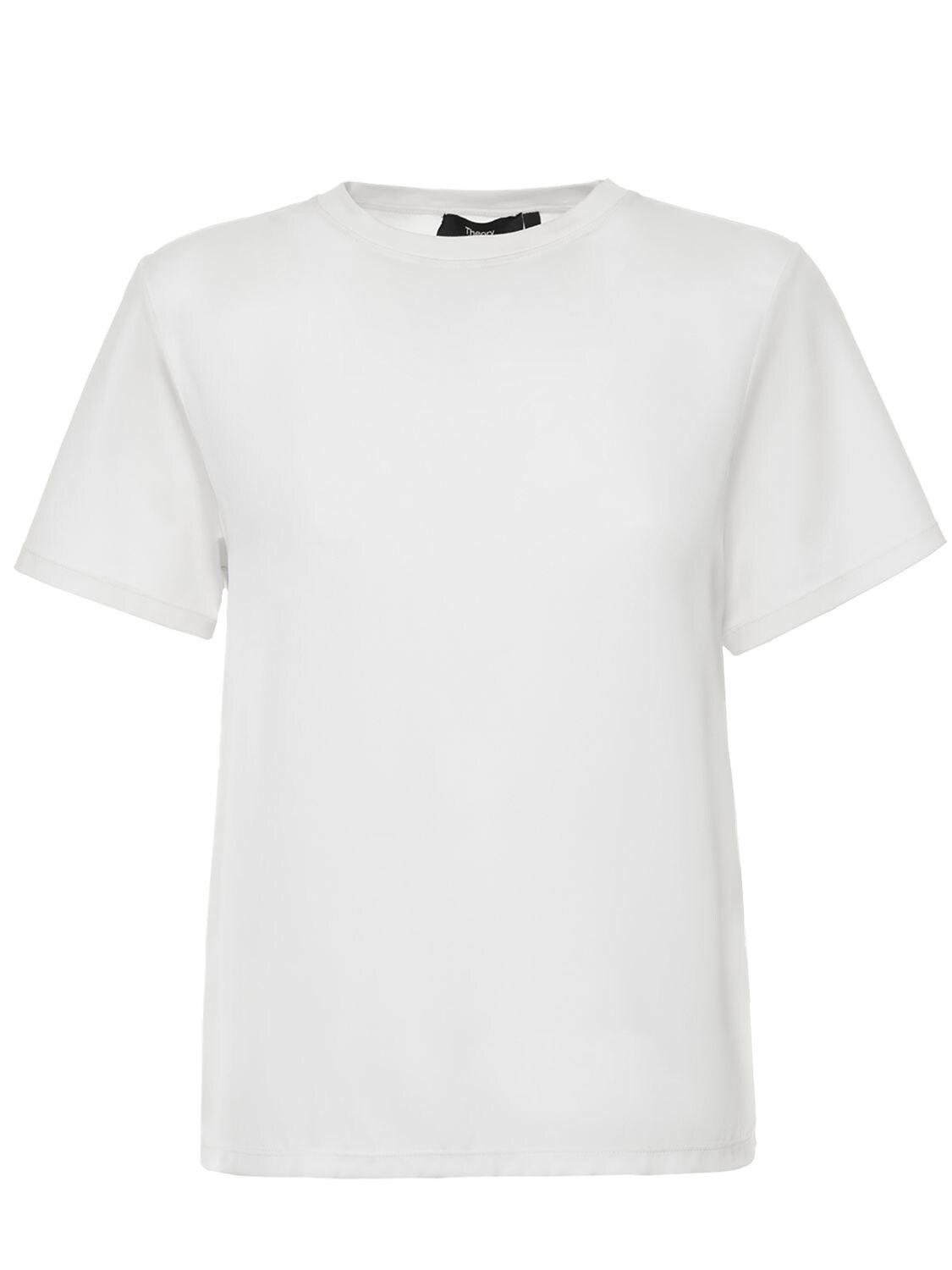 THEORY LINEAR SILK JERSEY T-SHIRT