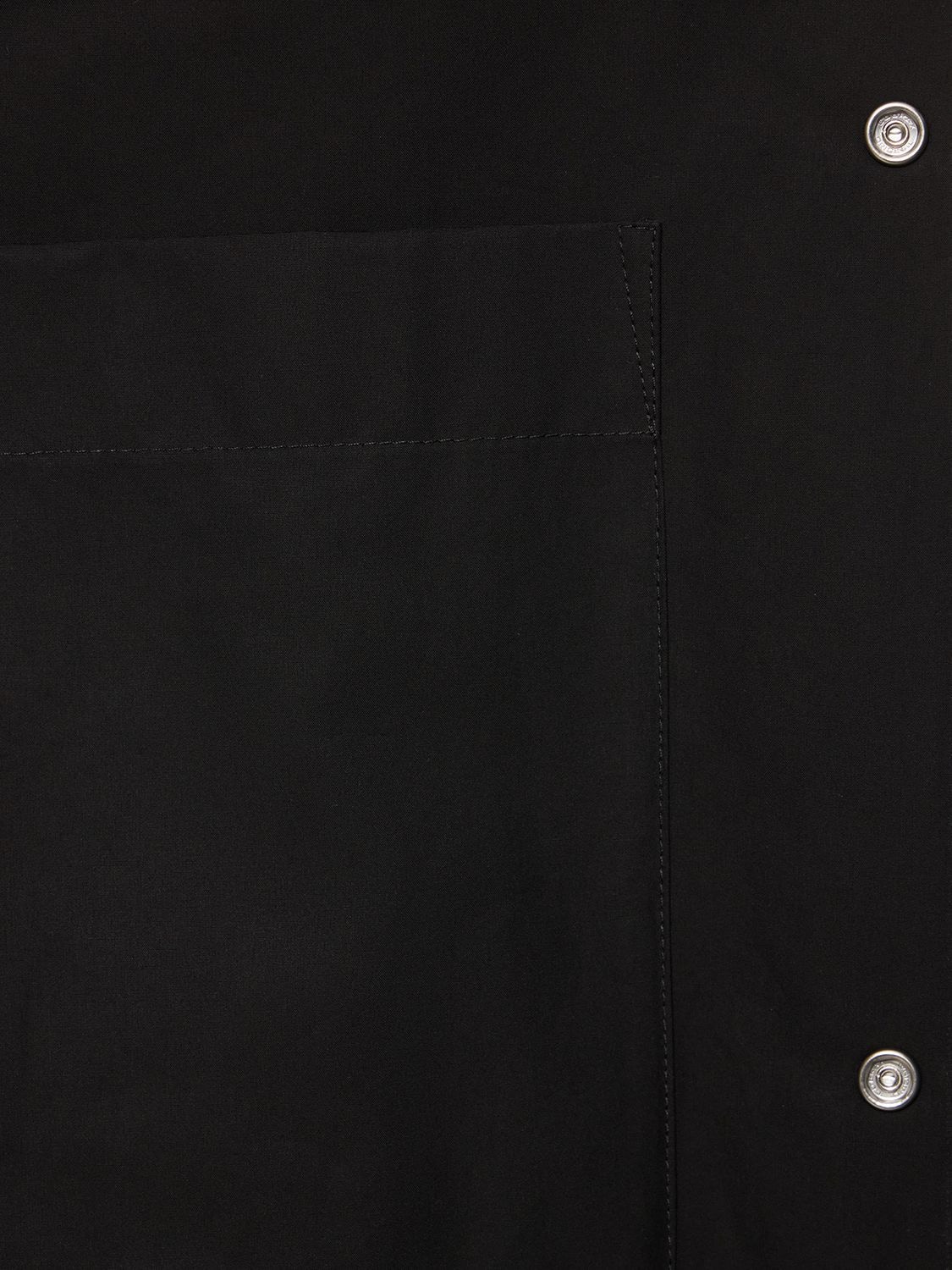 Shop Jil Sander Printed Cotton Poplin Parka Coat In Black