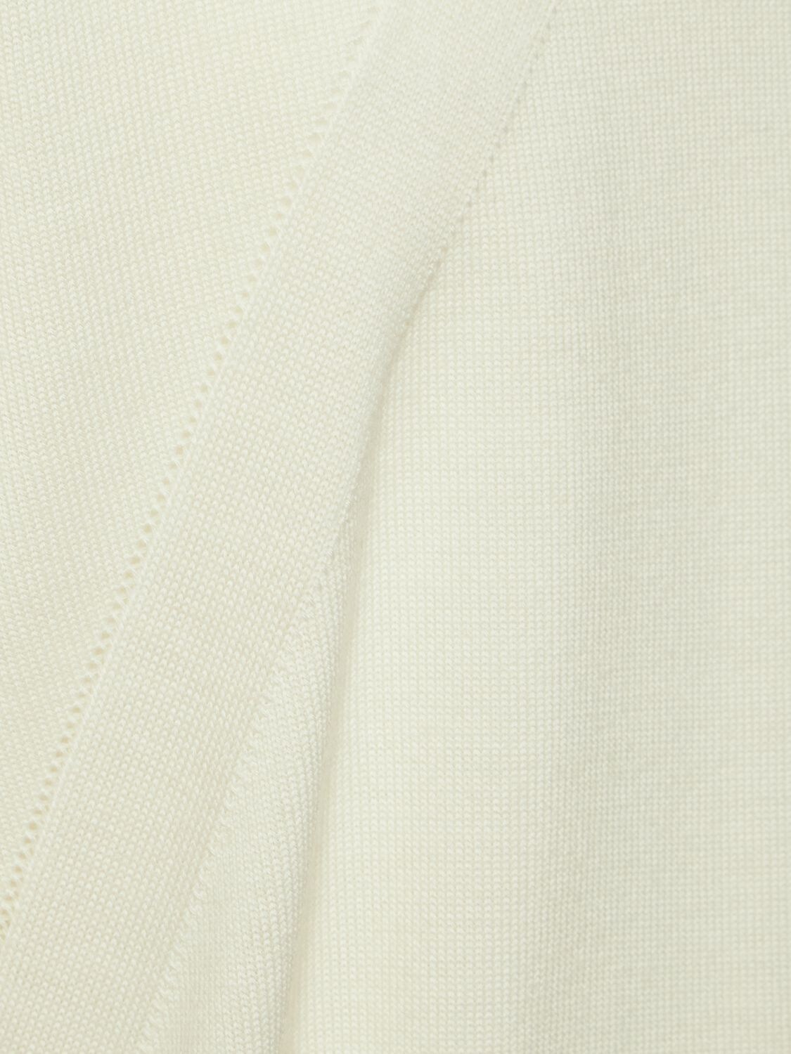 Shop Jil Sander Superfine Wool Crewneck Jumper In Natural