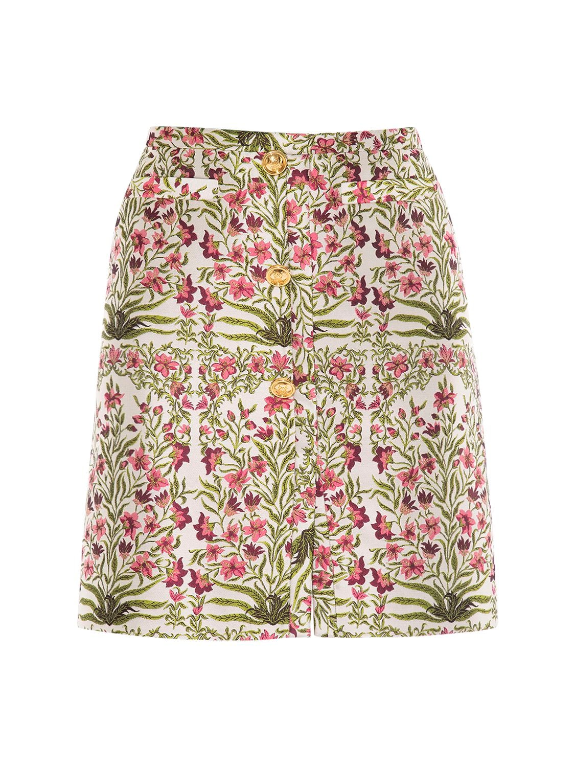 Giambattista Valli Floral Jacquard Mini Skirt In Multicolor