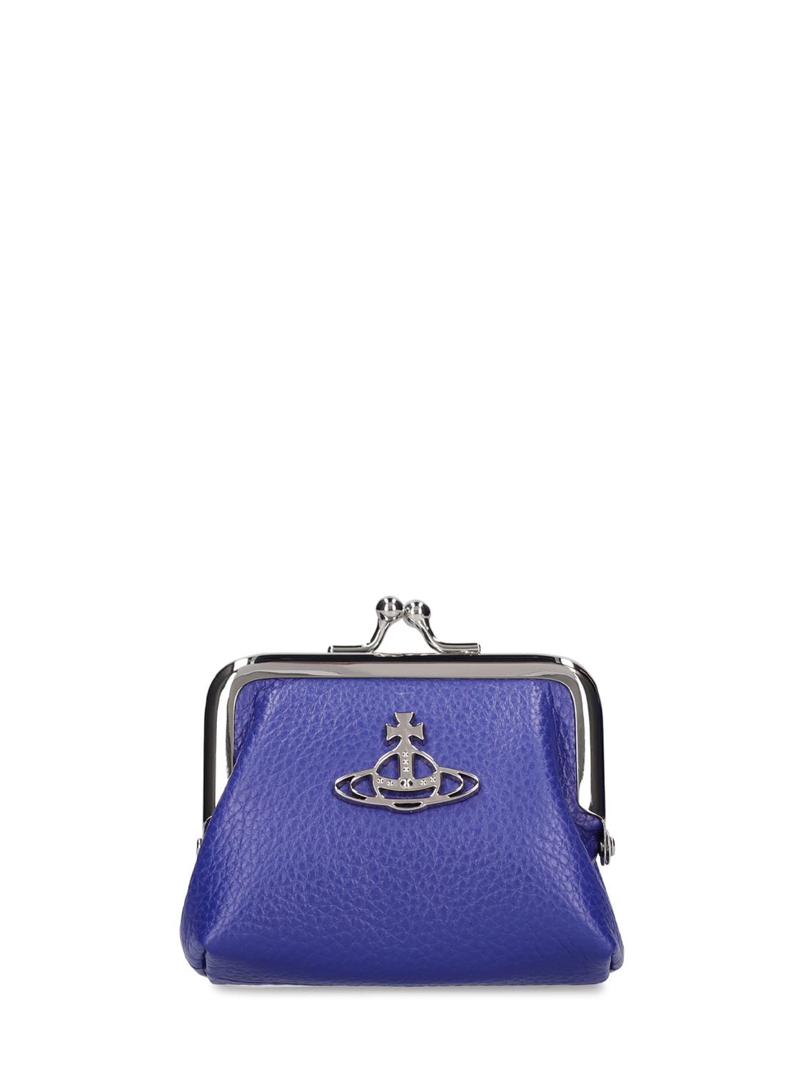 Vivienne Westwood Mini Grained Leather Purse In Blue