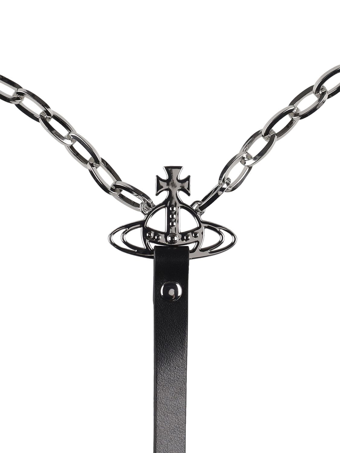 Shop Vivienne Westwood Embellished Chain Belt Harness In Black