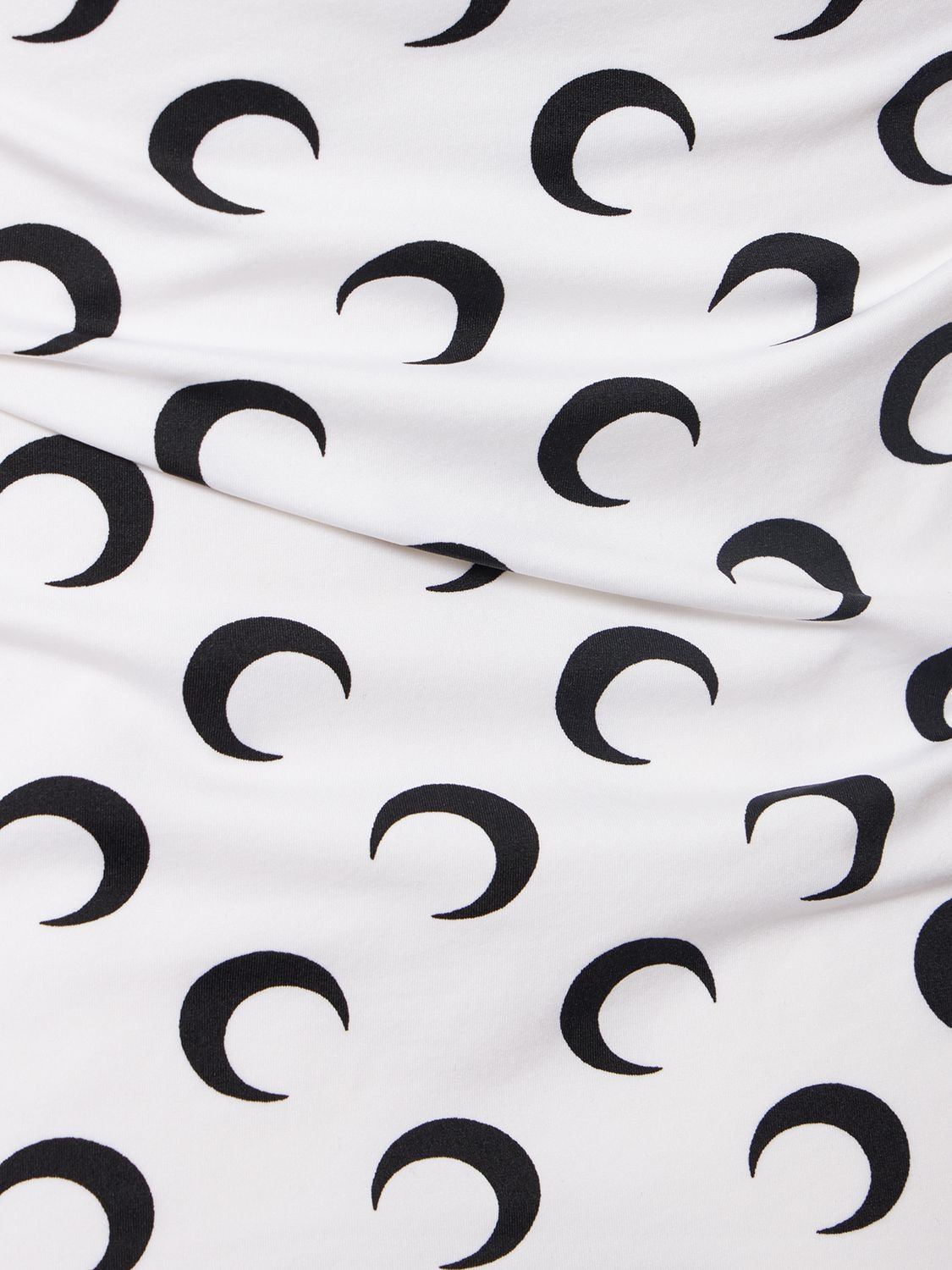 Shop Marine Serre All Over Moon Print Second Skin Top In White,black