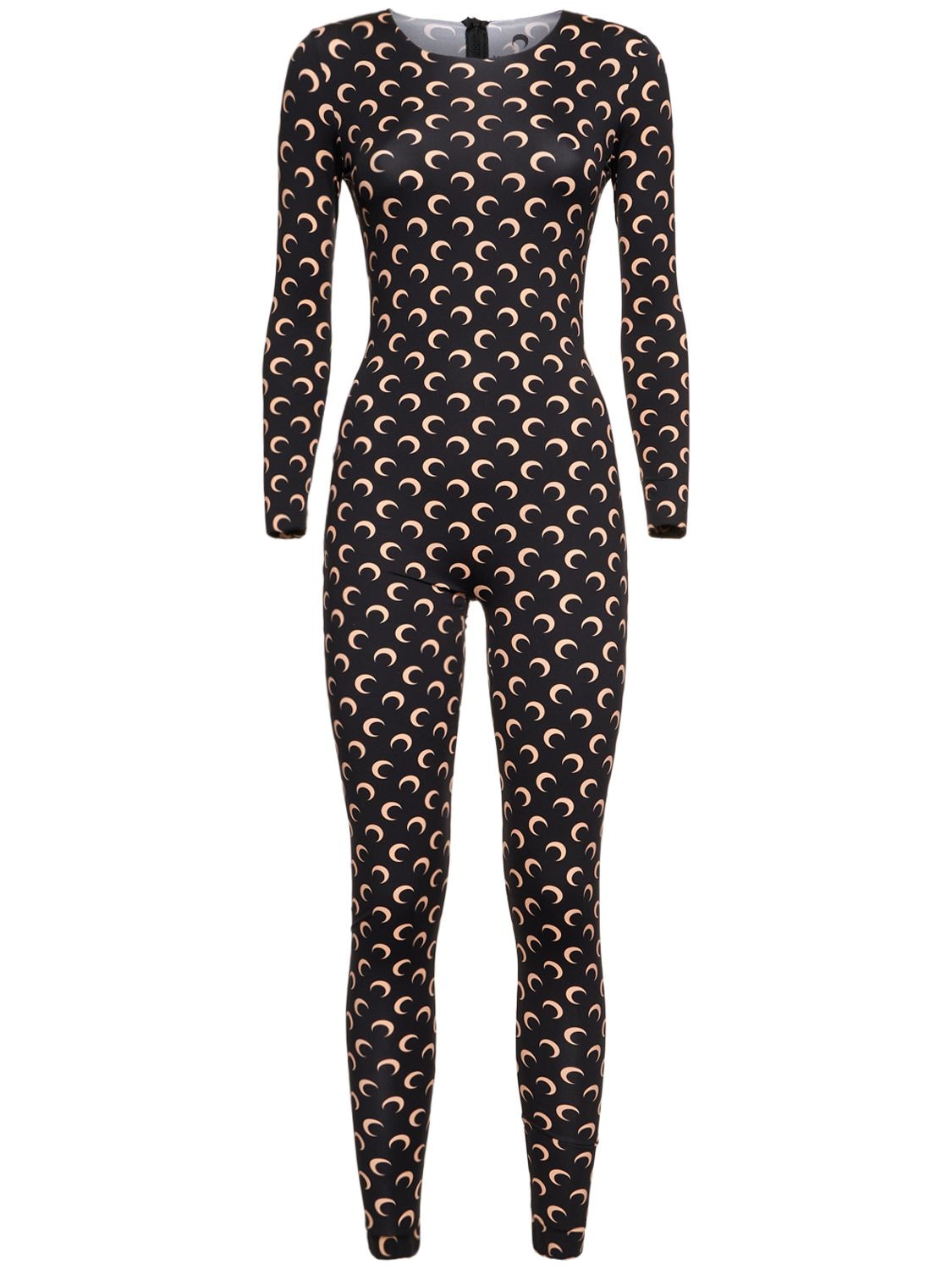 All Over Moon Print Jersey Jumpsuit