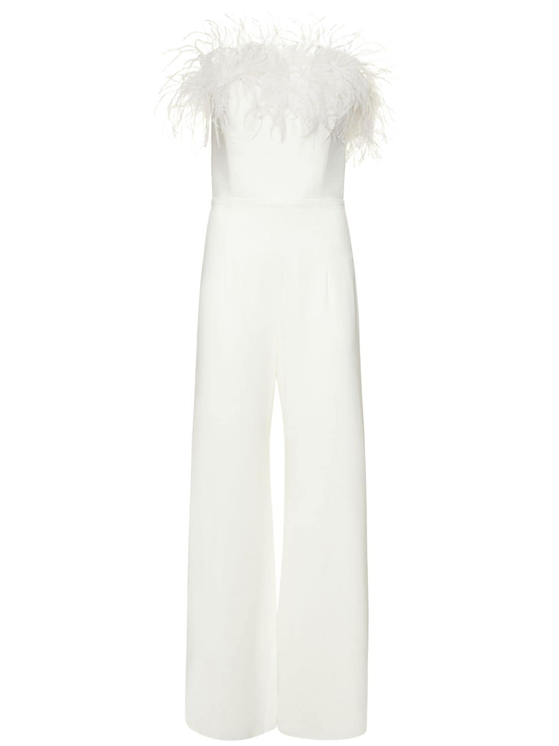 16ARLINGTON TAREE CREPE & FEATHER JUMPSUIT