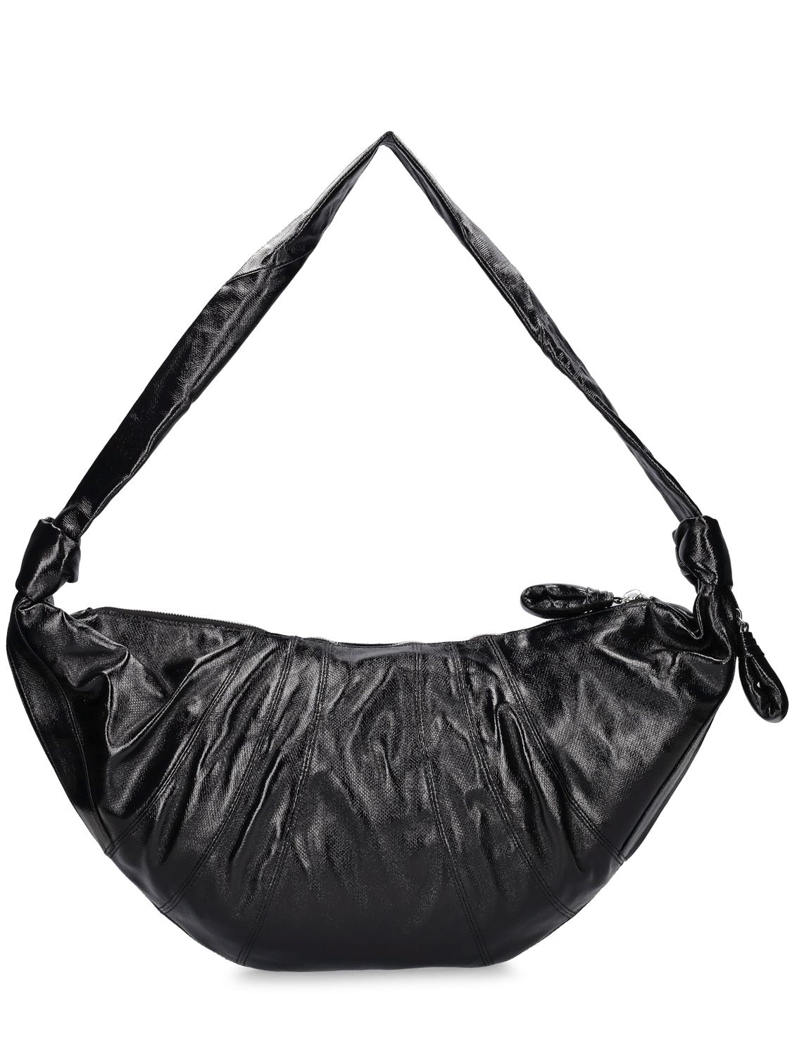 Black Croissant large coated-cotton cross-body bag