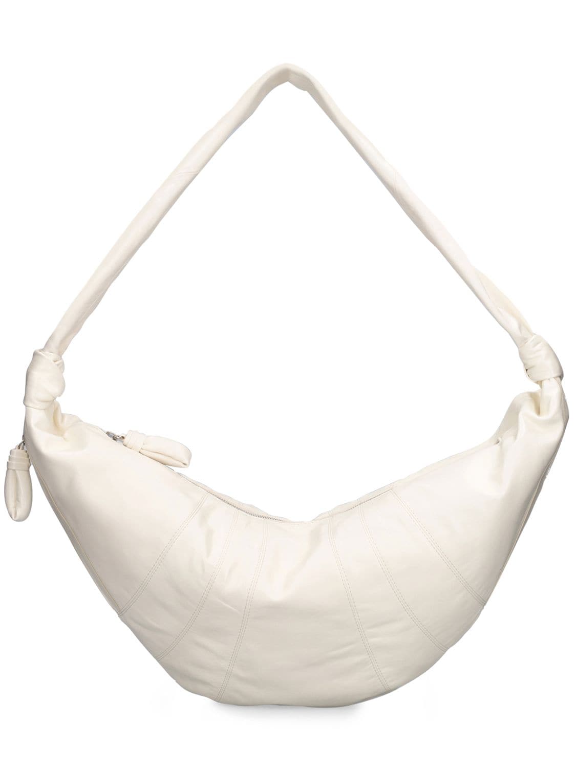 Lemaire Large Croissant Soft Nappa Shoulder Bag In White