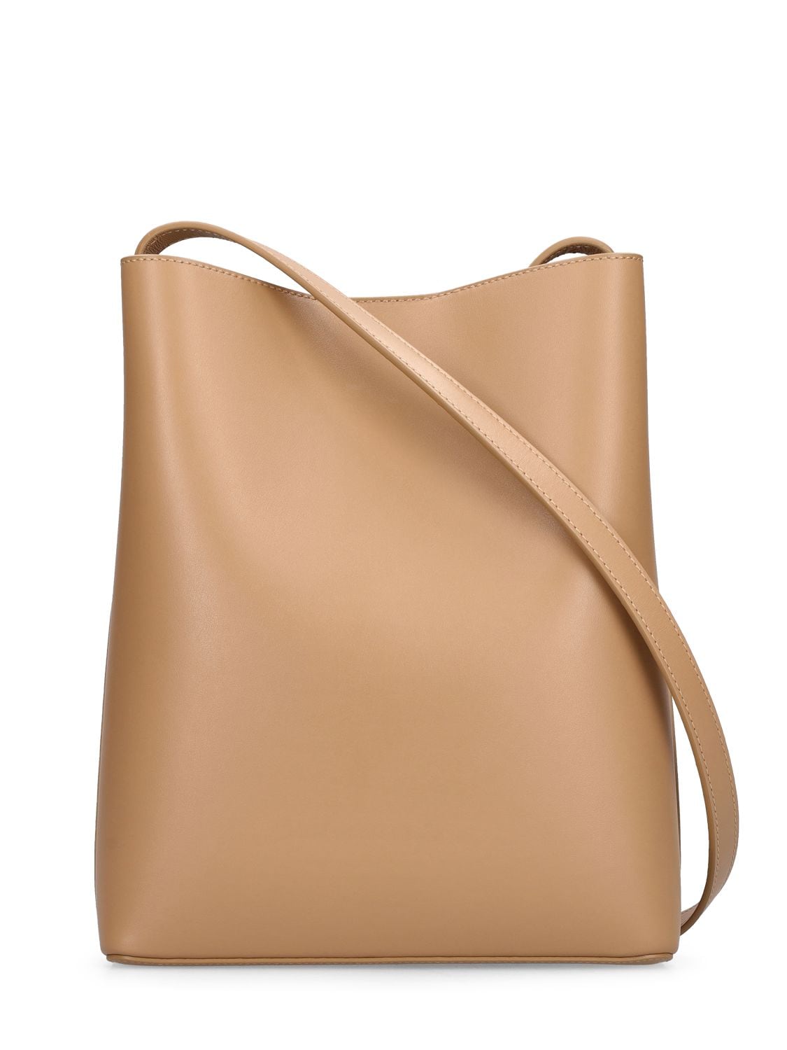 Shop Aesther Ekme Sac Bucket Smooth Leather Shoulder Bag In Cappuccino