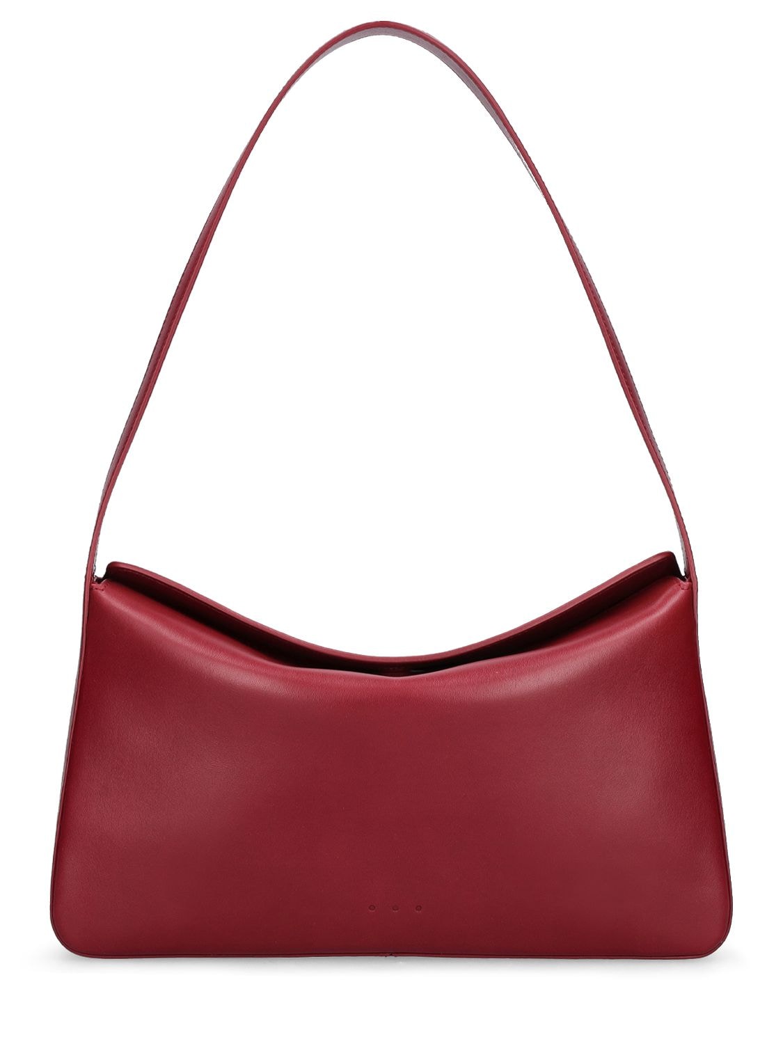 Aesther Ekme Soft Baguette Smooth Leather Bag In Oxblood