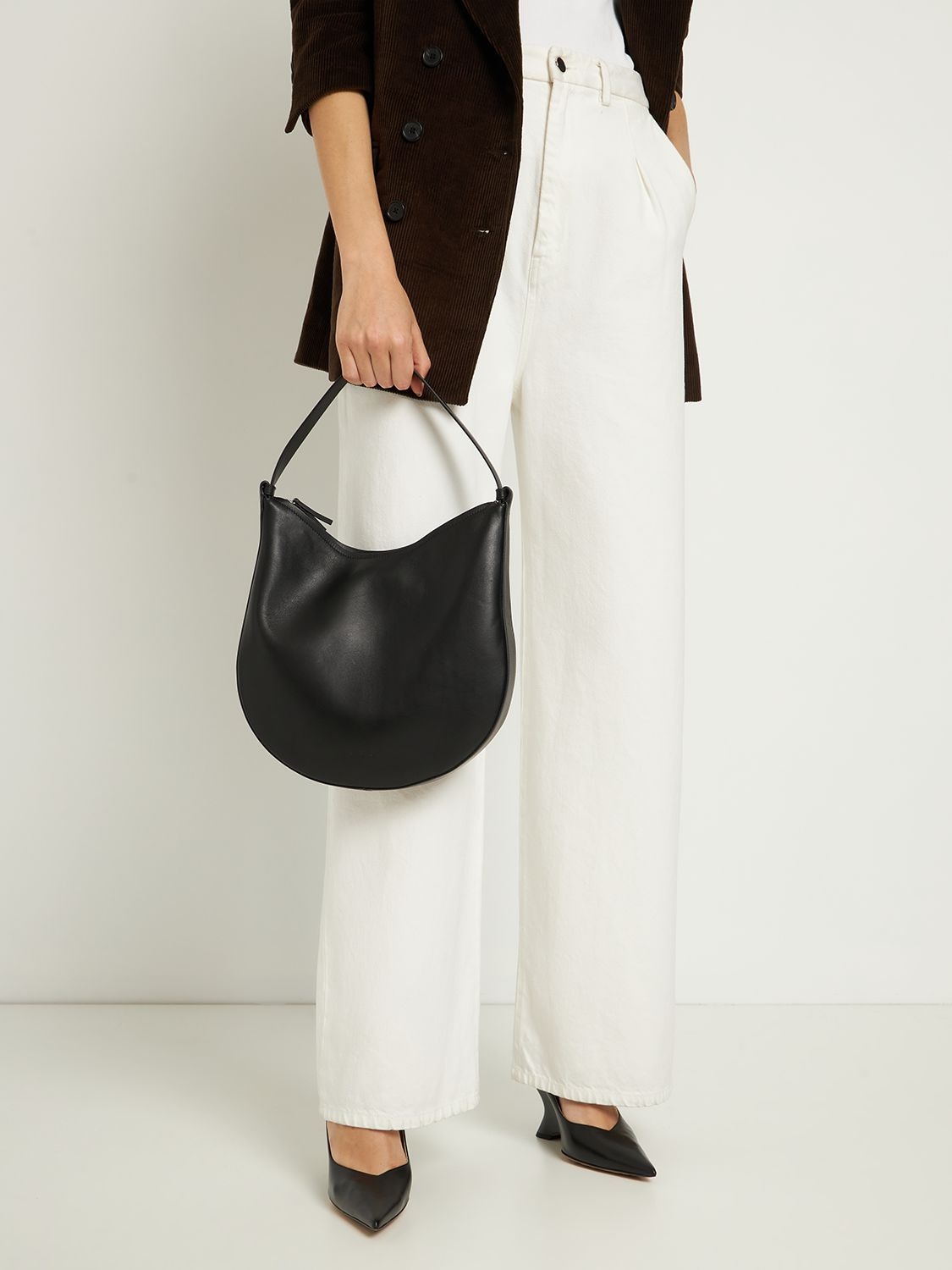 Aesther Ekme Mini Hobo Smooth Leather Shoulder Bag In Загар