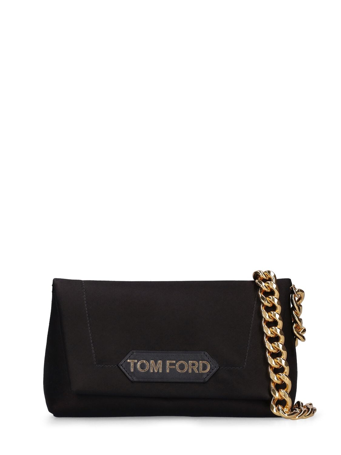 TOM FORD Label Mini Satin Chain Shoulder Bag