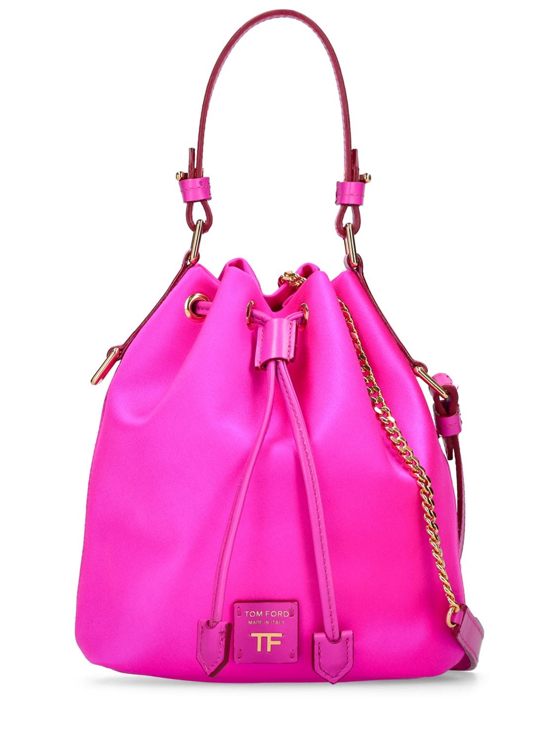 TOM FORD SMALL DISCO SATIN BUCKET BAG