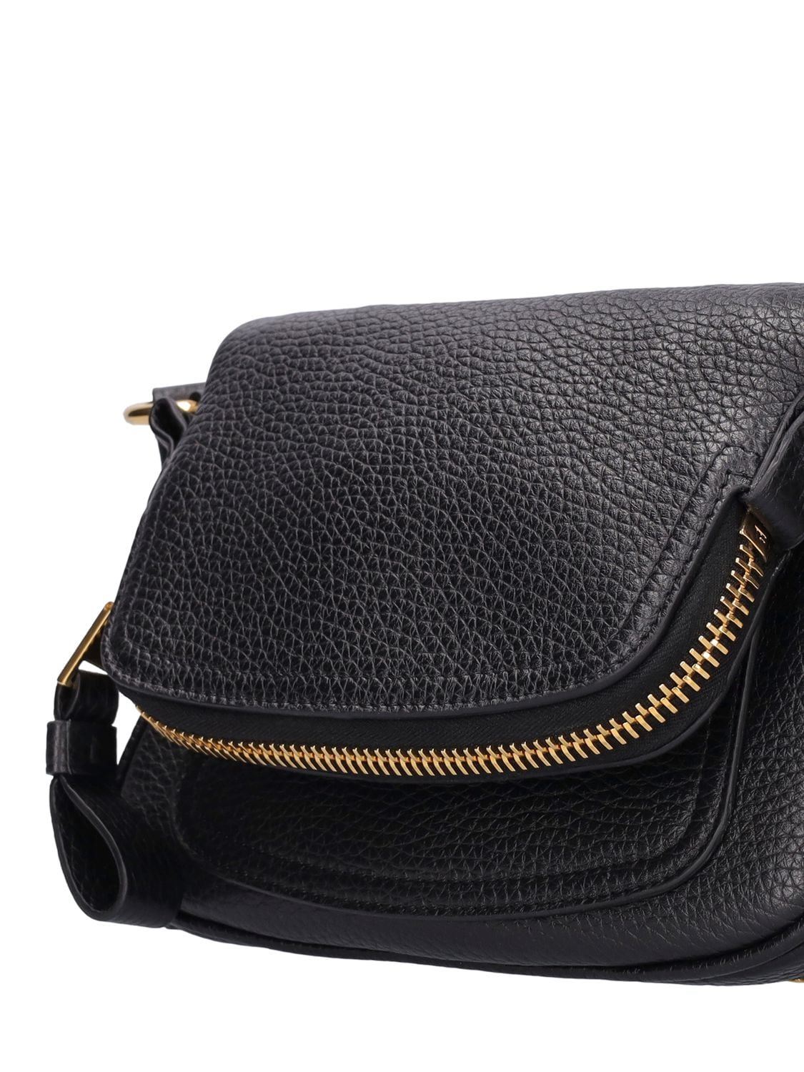 Shop Tom Ford Mini Jennyfer Leather Shoulder Bag In Black