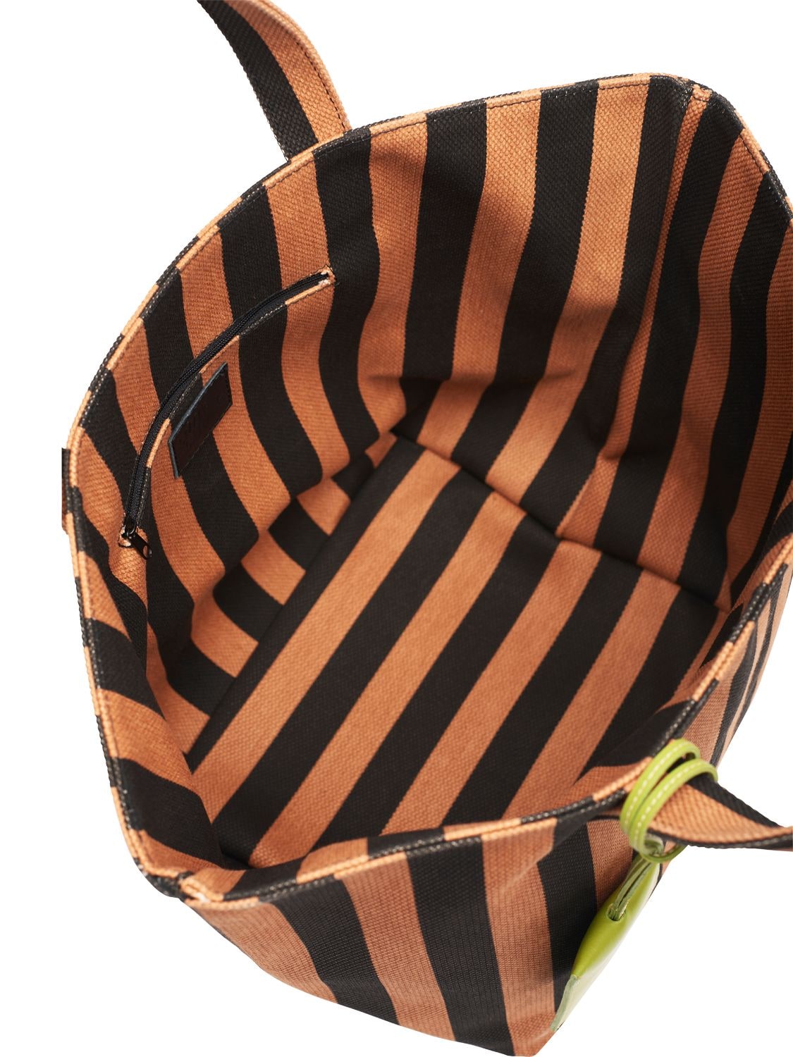 Little Liffner Stripe Tote Bag In Black,white