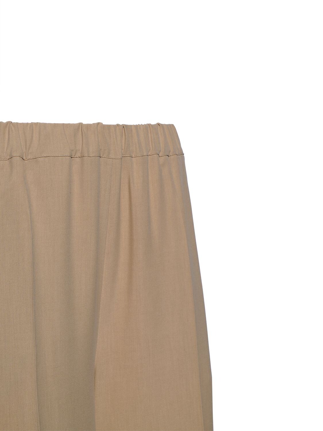 Max Mara Gara Washed Silk Wide Leg Pants In Wood