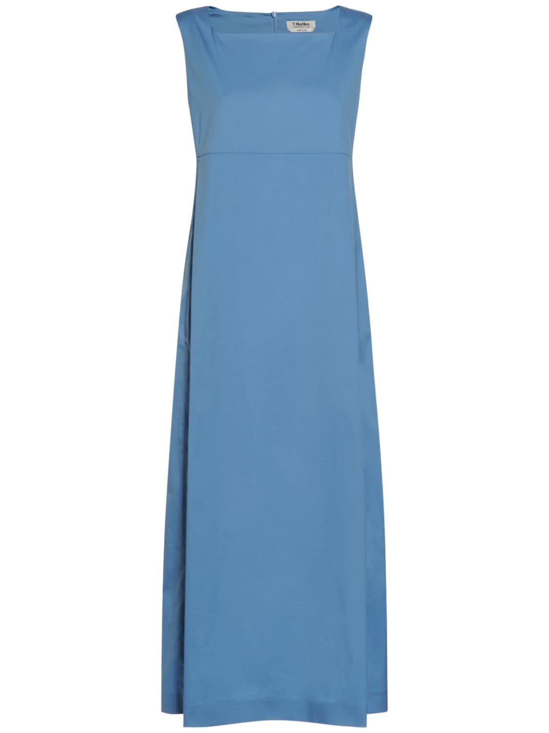 's Max Mara Eleonor Poplin Stretch Midi Dress In Light Blue